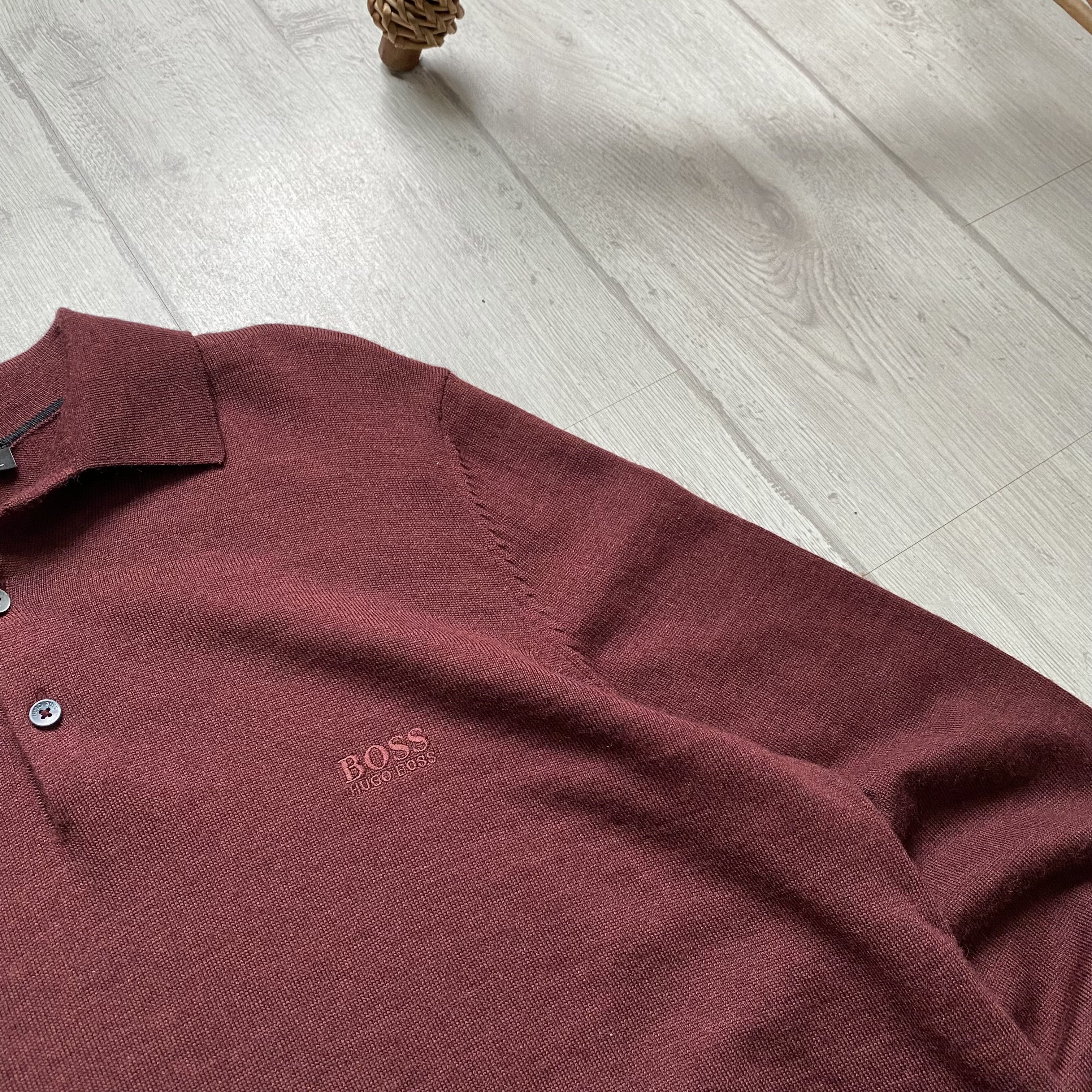 Hugo Boss Luxury Hugo BOSS wool polo rugby sweater pullover jumper Size US L / EU 52-54 / 3 - 7 Thumbnail