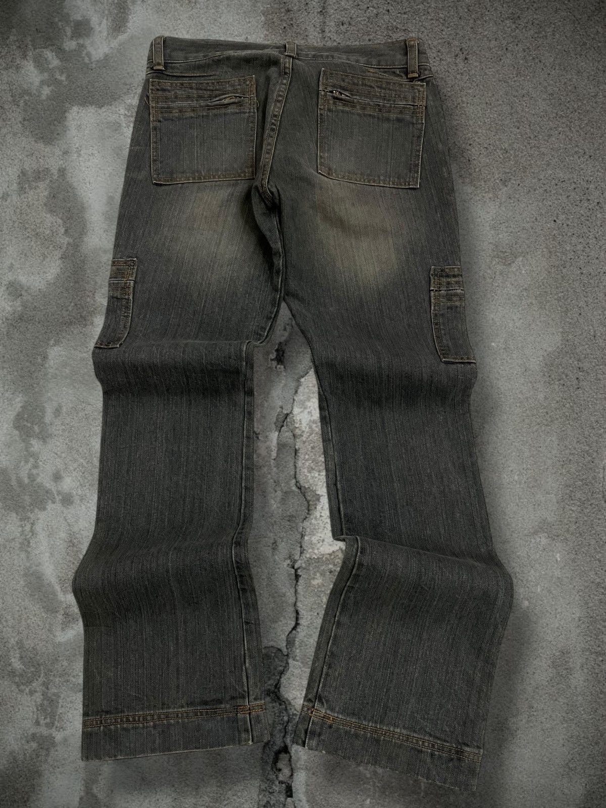 Japanese Brand Vintage 1990s Designer Japan Edge On All Green Mudwash Denim Size US 29 - 8 Thumbnail