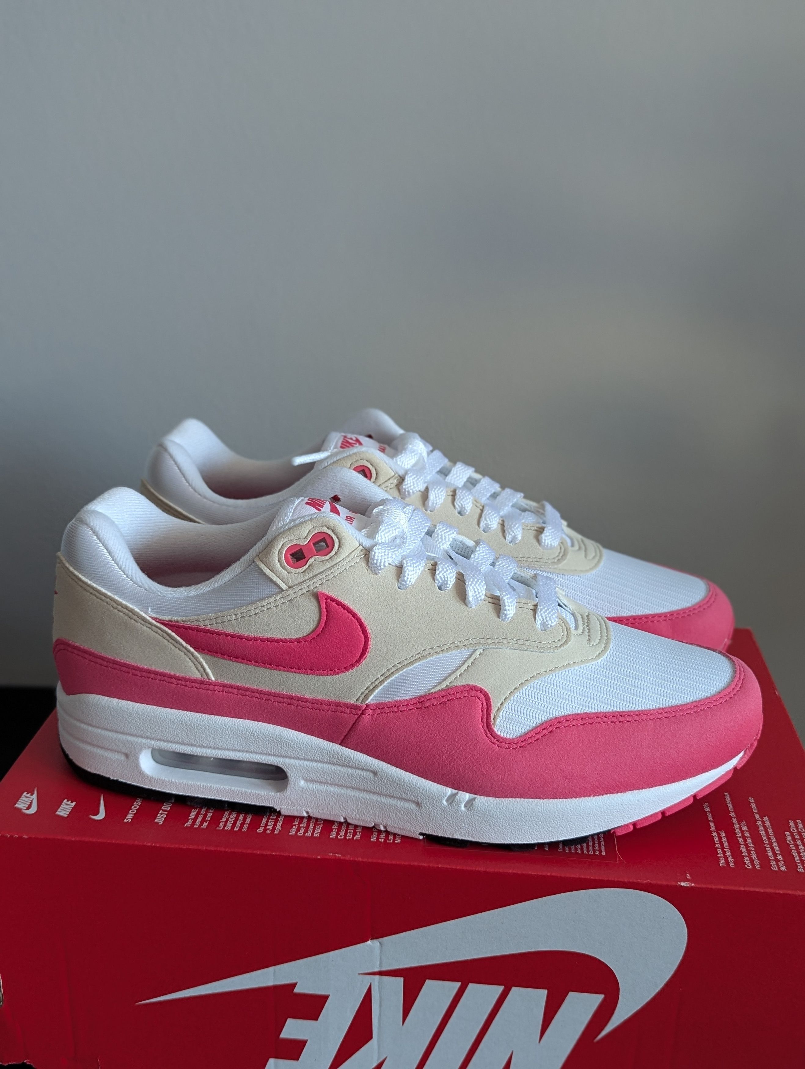 Nike Nike Air Max 1 Aster Pink atmos OG white patta Size US 10 / EU 43 - 2 Thumbnail