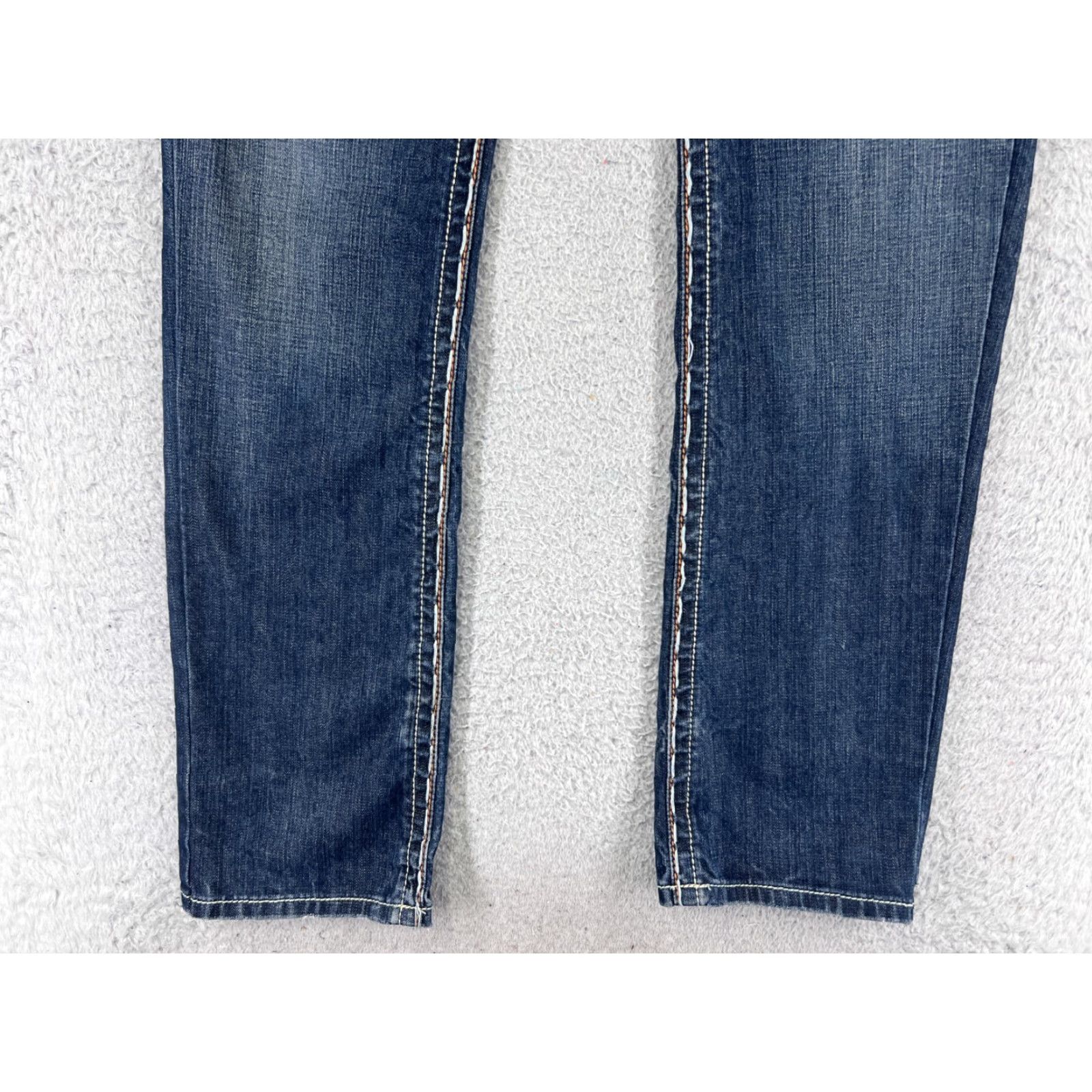 Vintage XRay Jeans Mens 32 Blue Denim Straight 100% Cotton Straight 32x31 Jeans Men Blue Denim 100% Cotton Regular Fit 5-Pocket Mens Size US 32 / EU 48 - 2 Thumbnail