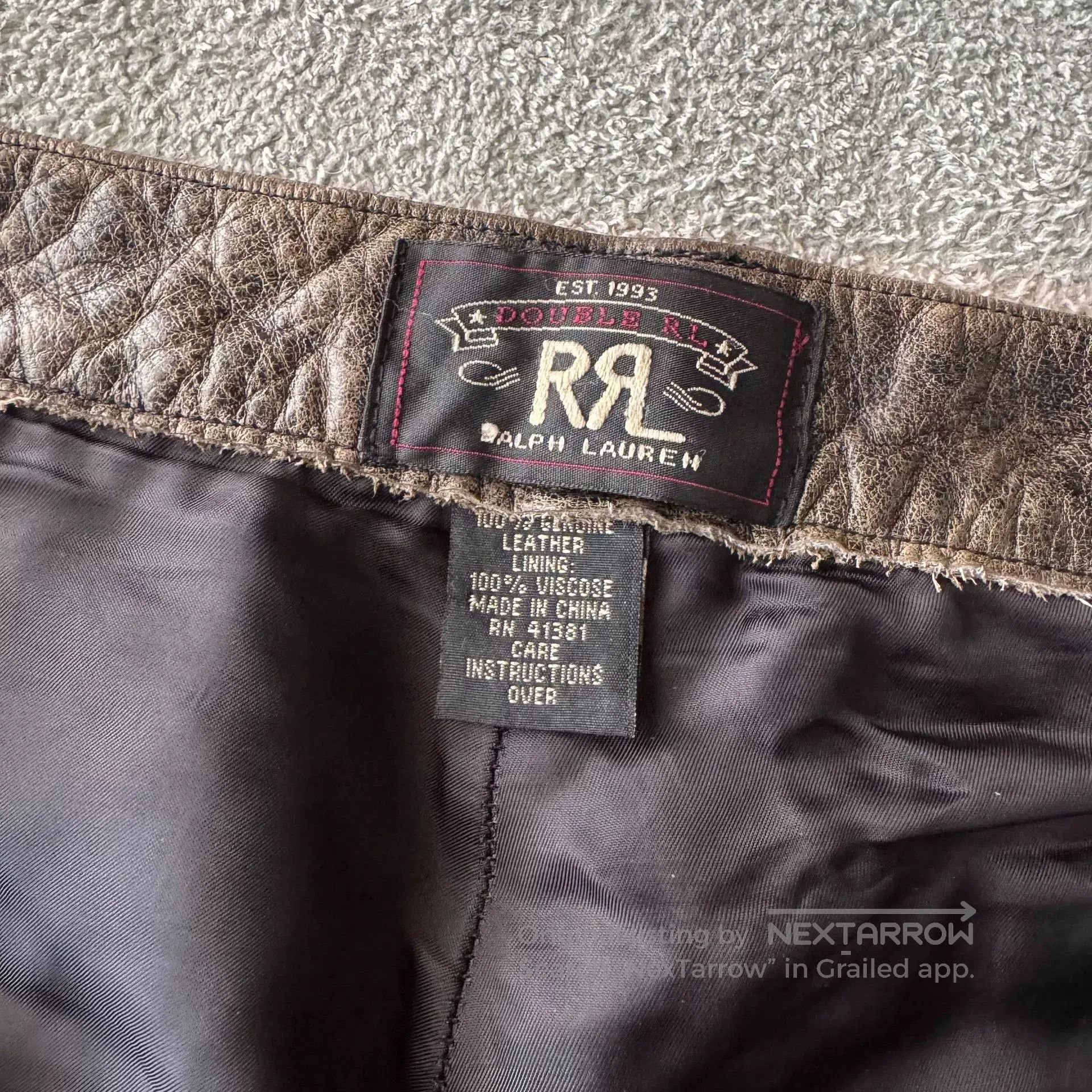 RRL Ralph Lauren RRL Double RL Leather Pants. Size US 34 / EU 50 - 4 Thumbnail
