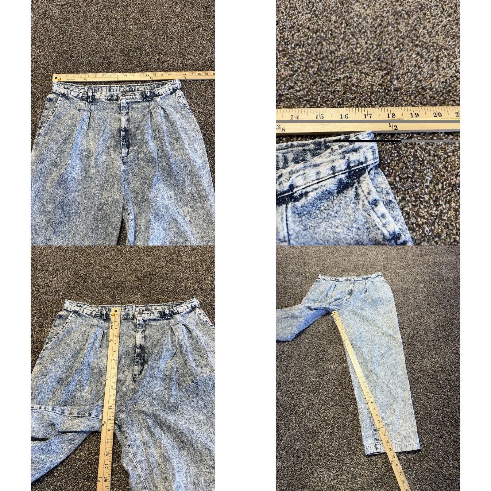 Levi's VTG Levi's Women Jeans 34x30 Acid Wash High Straight 80s 90s USA Cotton Blue Mom Jeans Size 40" / US 18 - 8 Thumbnail