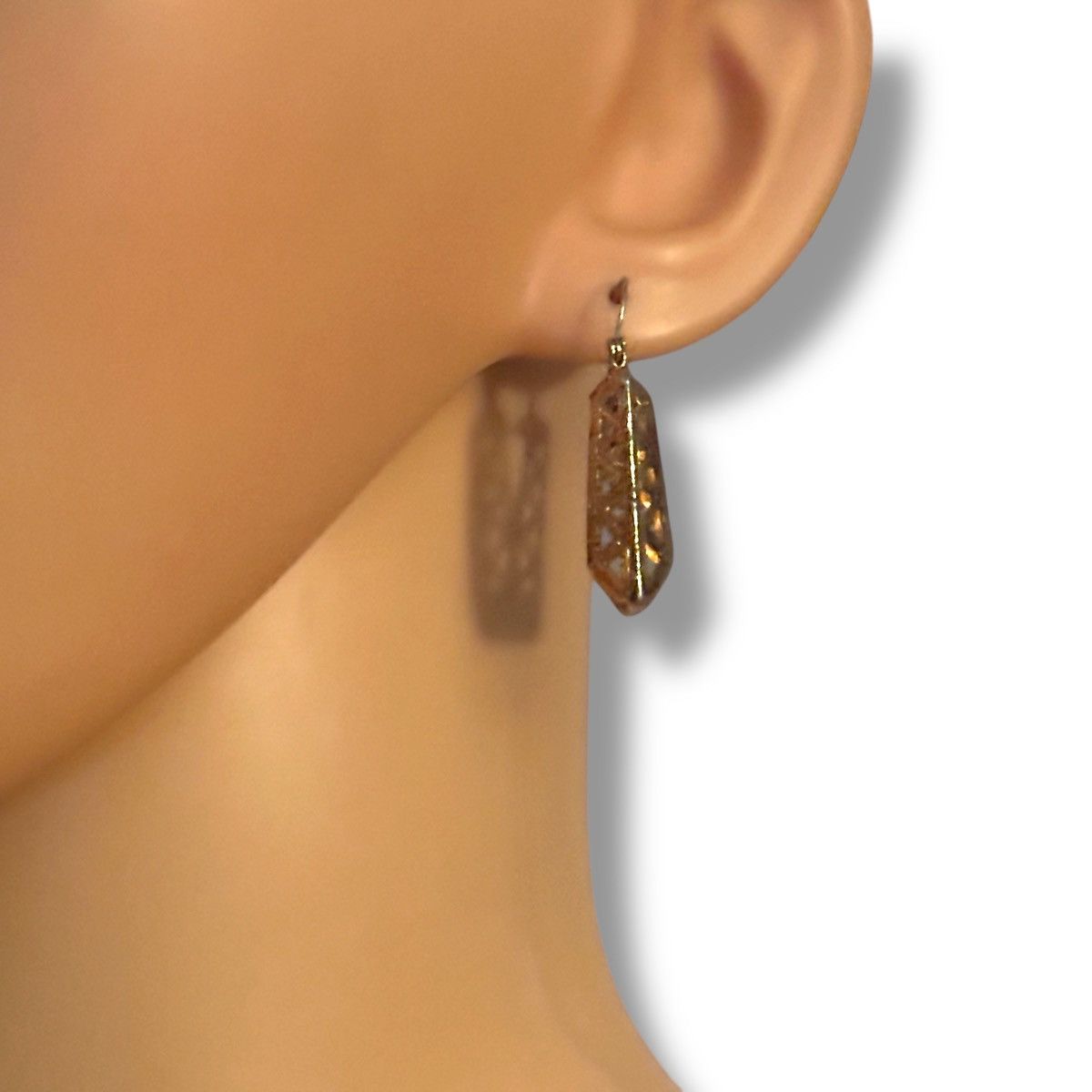 Other Gold tone filigree square hoop earrings Size ONE SIZE - 2 Thumbnail