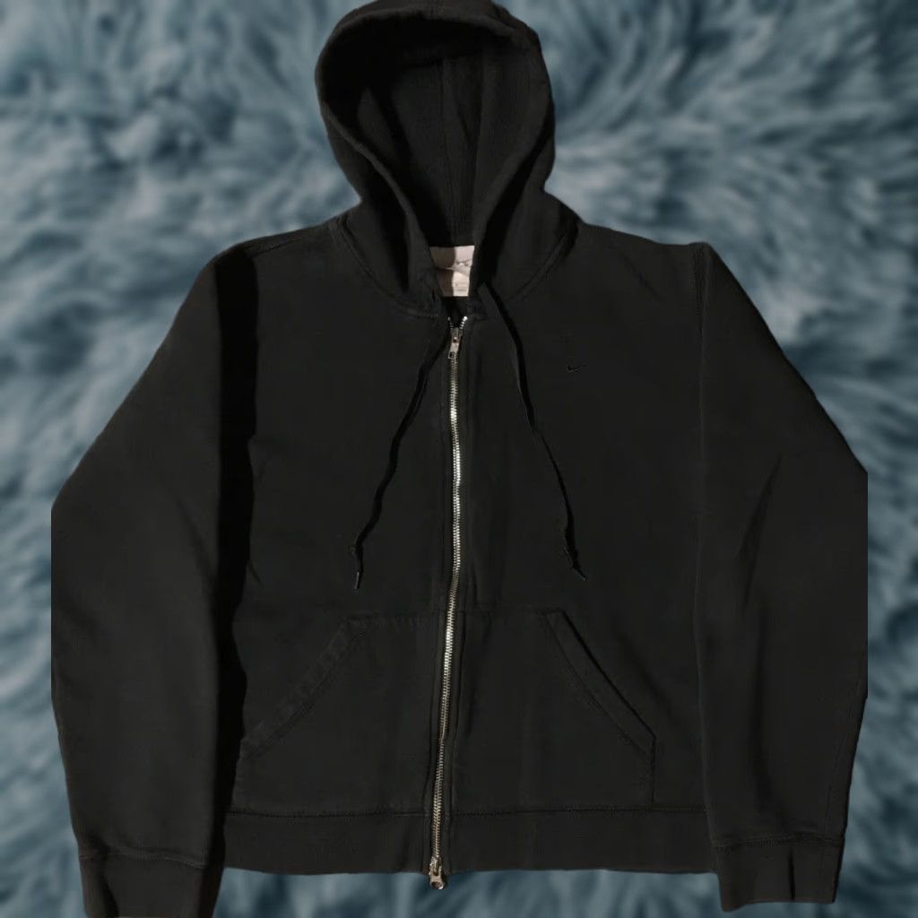 Nike VINTAGE Nike Swoosh Faded Zip Hoodie M 8-10 Gym Grunge Travis Scott Hip Hop 90s Shirt Womens Black Nike ACG Sweatshirt Full Zip Athletic Size M / US 6-8 / IT 42-44 - 1 Thumbnail