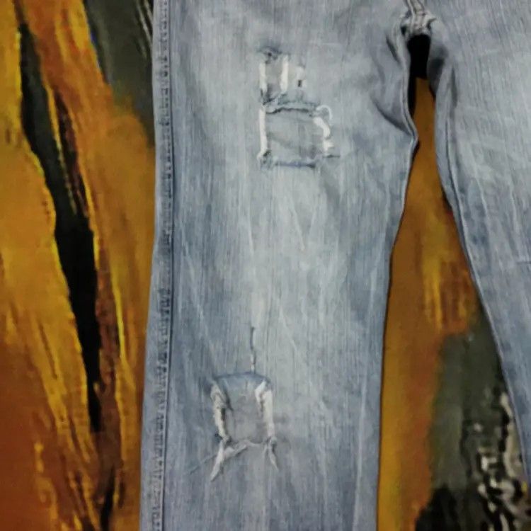 Vintage VINTAGE PINK LATTE DISTRESSED FADED BLUE JEANS PANTS Size US 30 / EU 46 - 4 Thumbnail