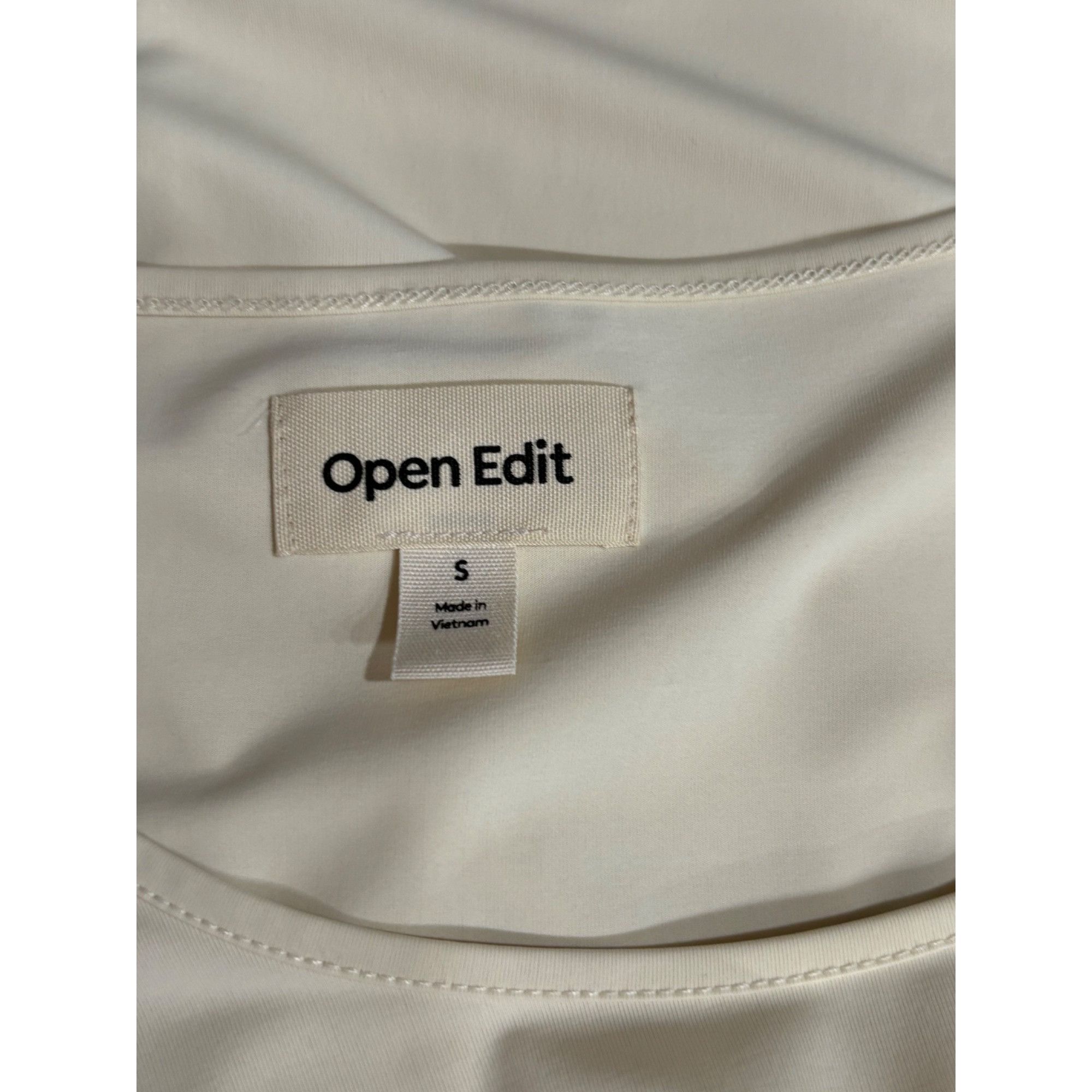 Other Open Edit Ruched Side Long Sleeve Top in Ivory Dove, Sz. S Size S / US 4 / IT 40 - 6 Thumbnail