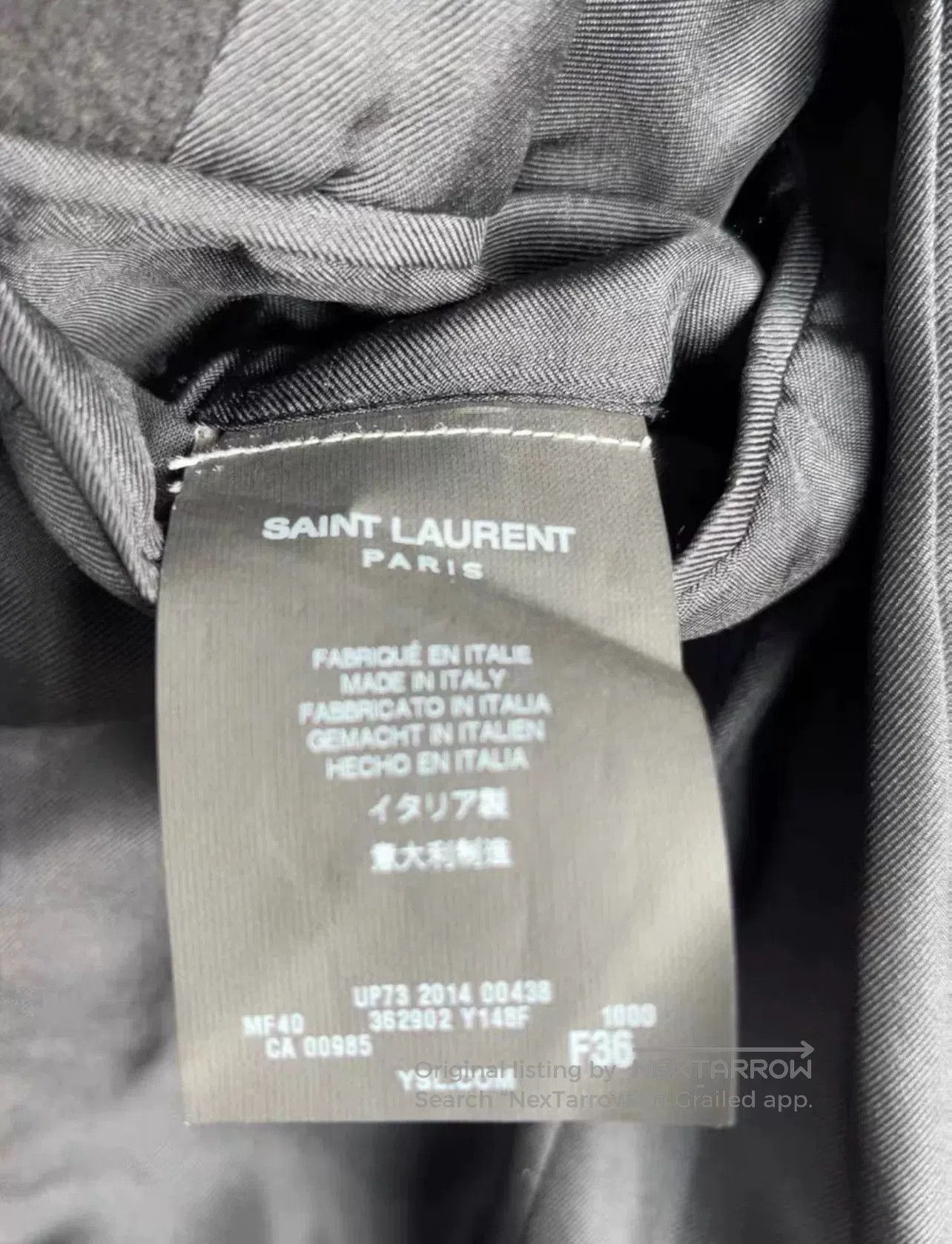 Saint Laurent Paris SAINT LAURENT Black Wool Slim Coat Size 36. Size US M / EU 48-50 / 2 - 6 Thumbnail
