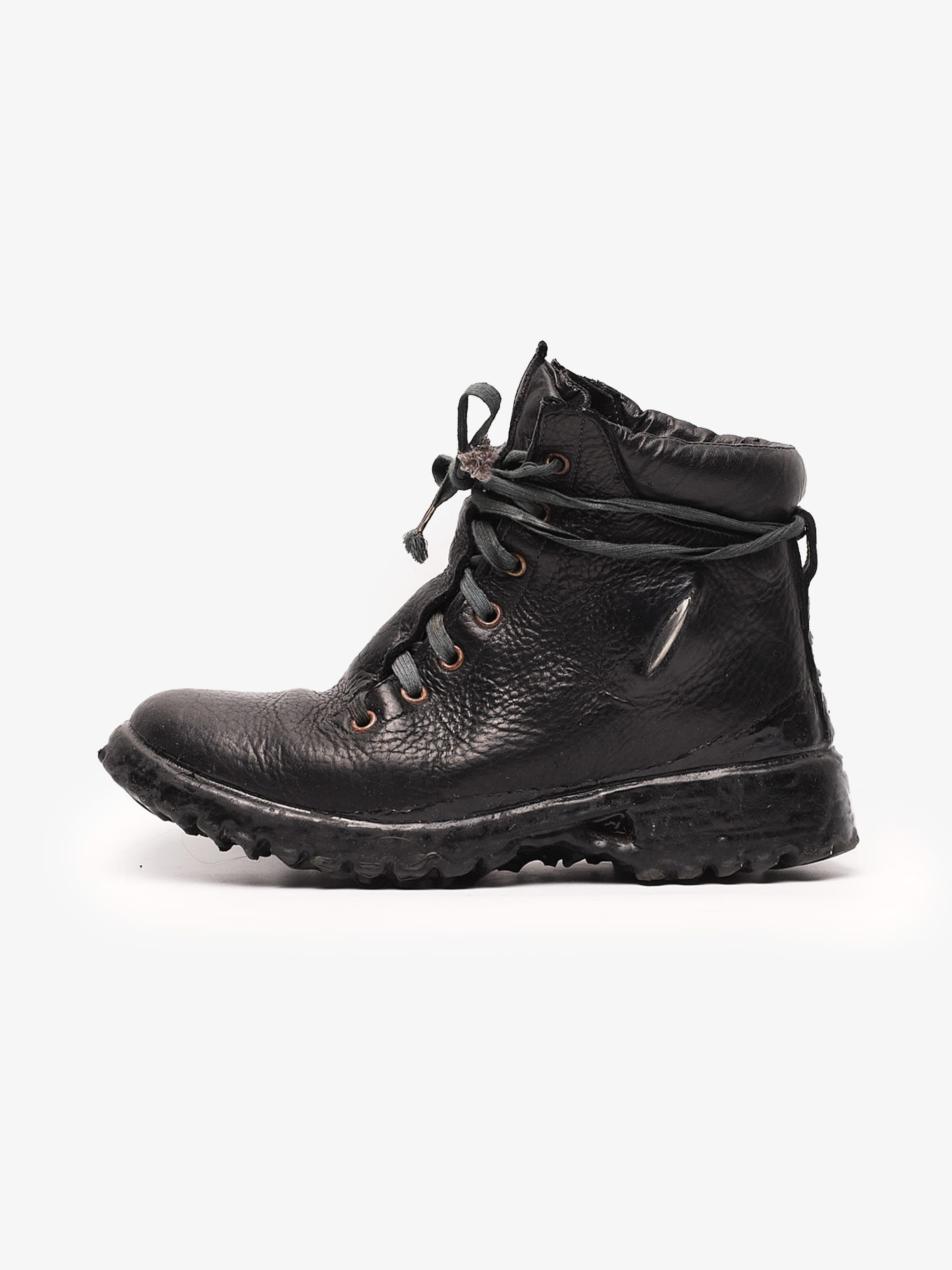 image of Carol Christian Poell Black Drip Ankle Boots, Men's (Size 12)