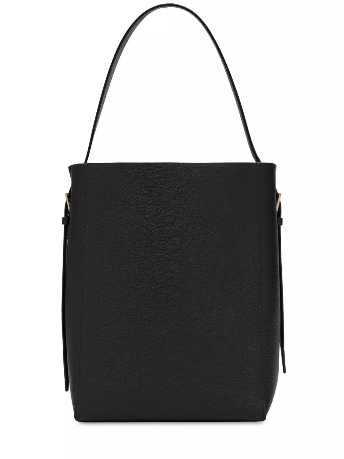 Valextra VALEXTRA Bucket Medium Black Leather Tote Bag New Size ONE SIZE - 3 Thumbnail