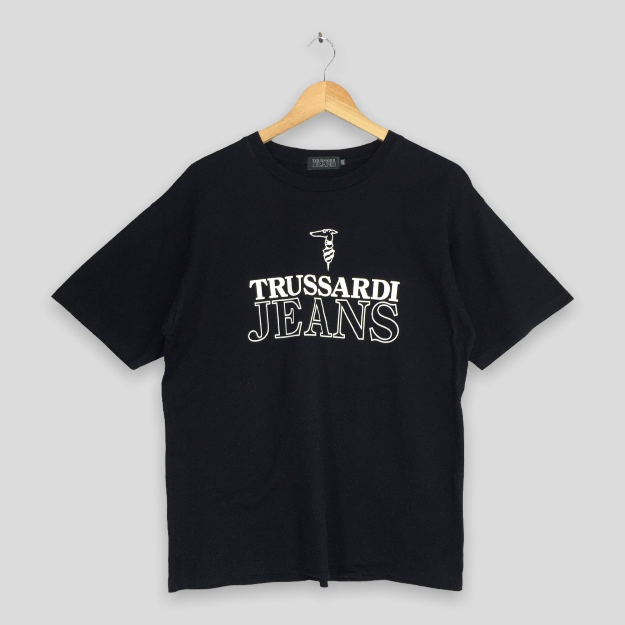 Trussardi × Vintage Vintage Trussardi Jeans Sportswear Black T shirt Medium Size US M / EU 48-50 / 2 - 1 Thumbnail