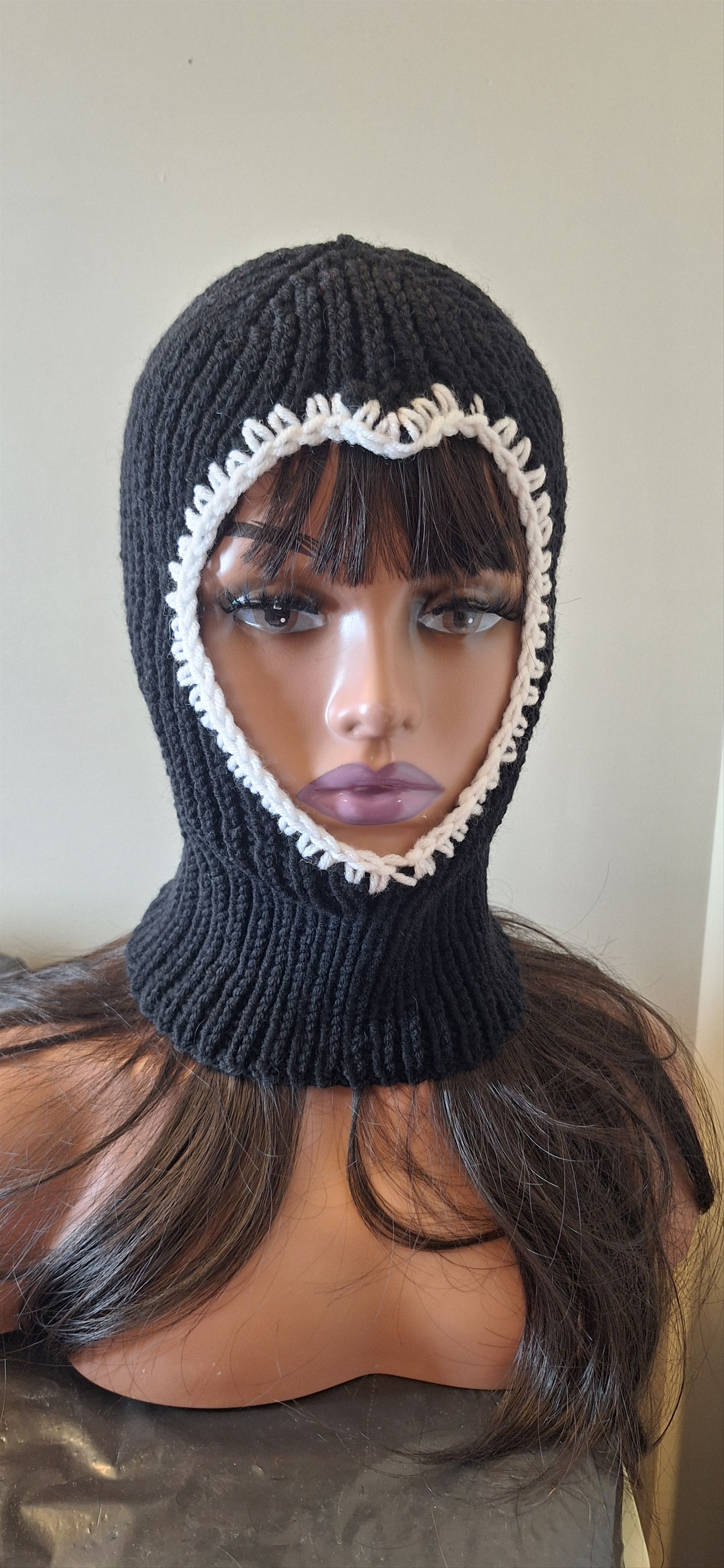 Other Handmade Wool Blend Balaclava –Black – Art Moodwear – 1-of-1 Size ONE SIZE - 2 Thumbnail