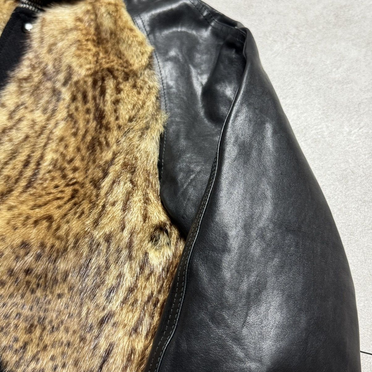 Saint Laurent Paris Saint Laurent Paris Leopard hair Leather jacket Size US L / EU 52-54 / 3 - 5 Thumbnail