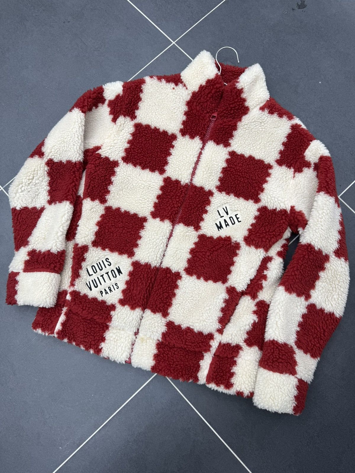 Louis Vuitton × Nigo Louis Vuitton x Nigo Jacquard Damier Fleece sherpa Size US M / EU 48-50 / 2 - 1 Thumbnail