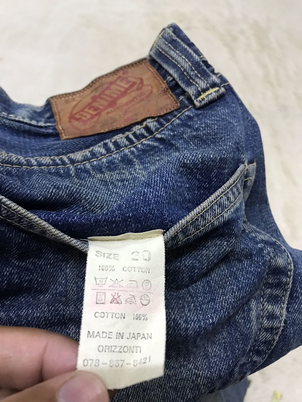 Denime × Japanese Brand × Vintage Japanese Brand DENIME Selvedge Jeans 30 Size US 30 / EU 46 - 13 Thumbnail