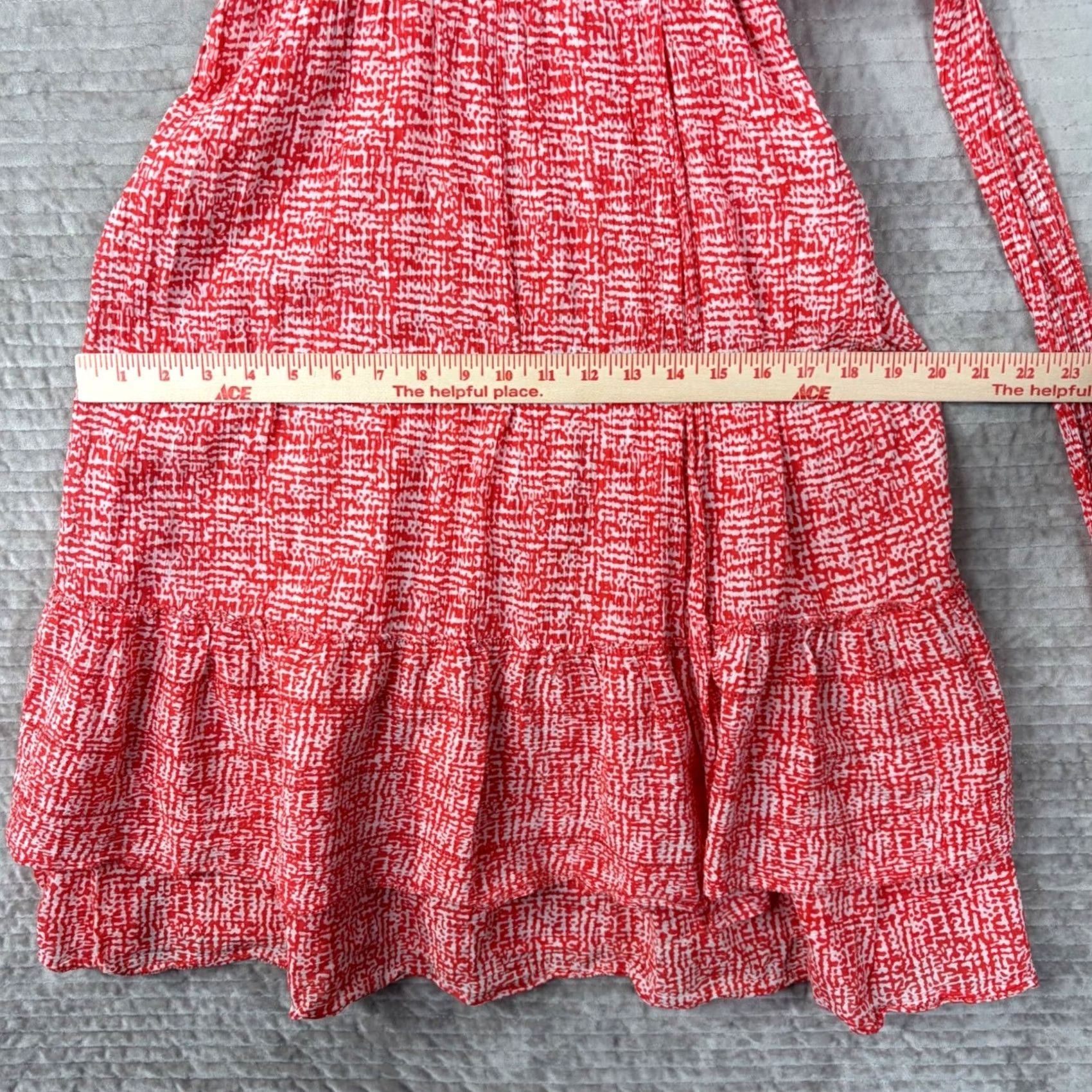 Diane von Furstenberg Diane von Furstenberg Queenie Wrap Dress Red White Tiered Ruffle Spaghetti Strap V-Neck Tie Short Dress Womens 4 Size S / US 4 / IT 40 - 4 Thumbnail