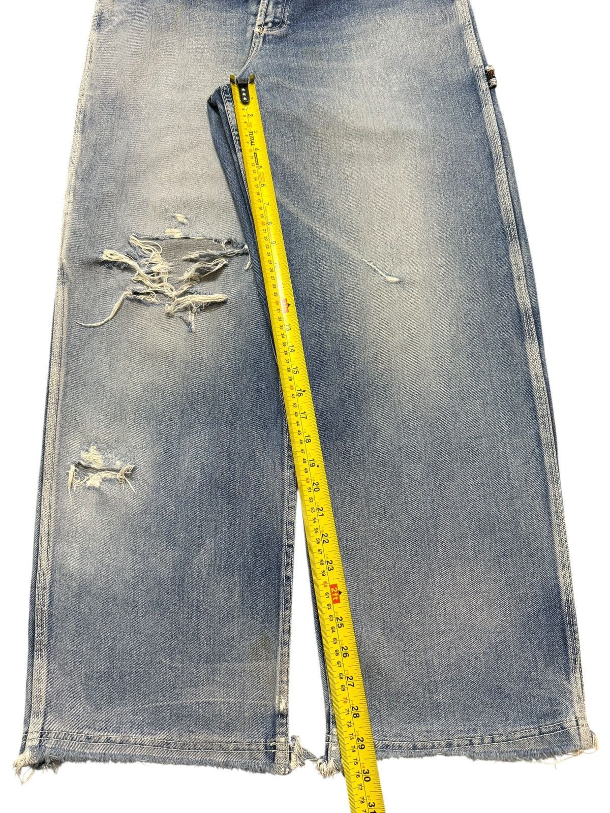 Fubu Vintage Japan Carpenter Faded Wash Distressed Wide Leg Baggy Size US 33 - 14 Thumbnail