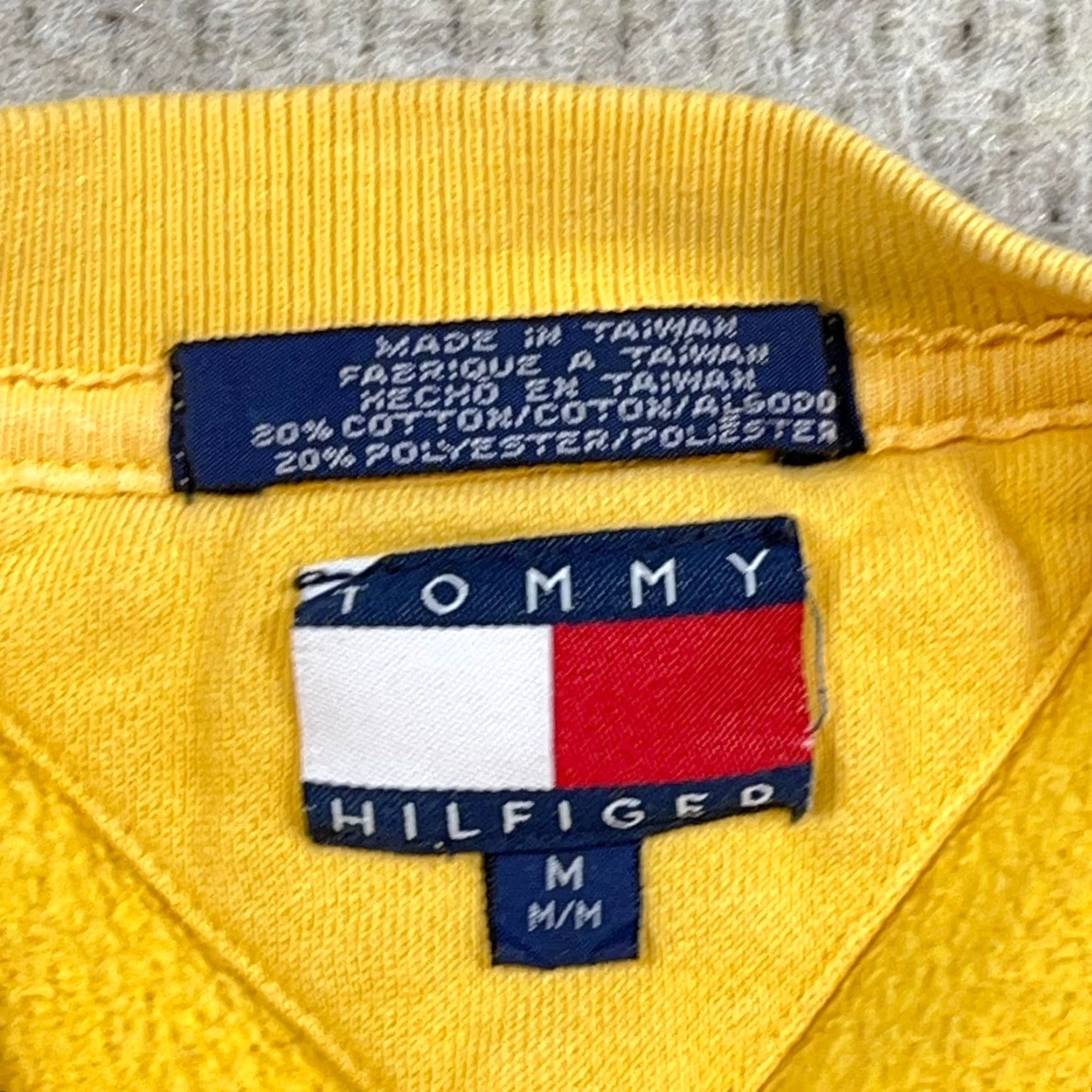 Tommy Hilfiger VINTAGE Tommy Hilfiger Sweatshirt Men M Yellow Crewneck Logo Embroidered Graphic Print 90s Classic Modern Sports 90s Mens Size US M / EU 48-50 / 2 - 3 Thumbnail