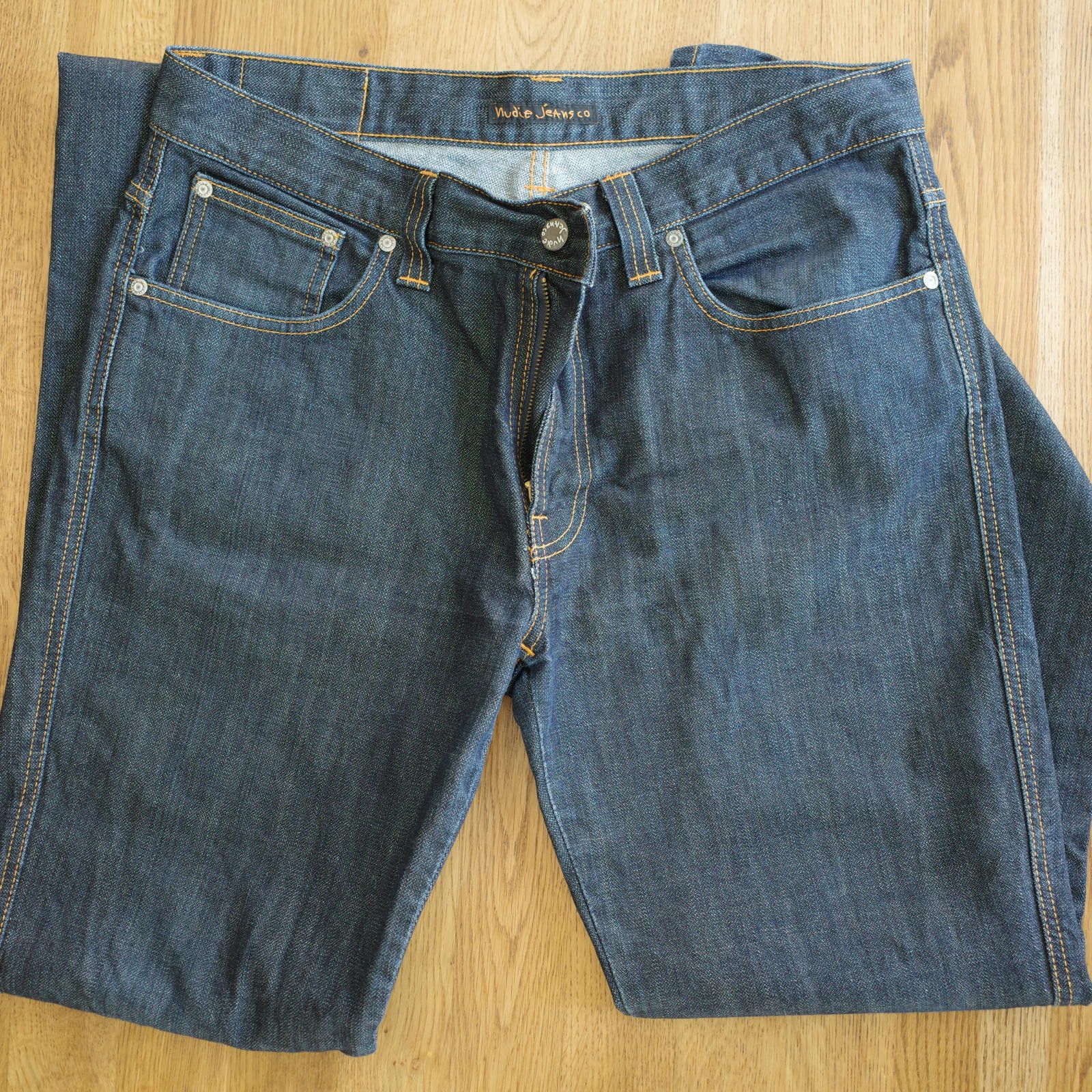 Designer Nudie Jeans Co Men's Blue Denim Jeans Size 36x34 Size US 36 / EU 52 - 1 Thumbnail