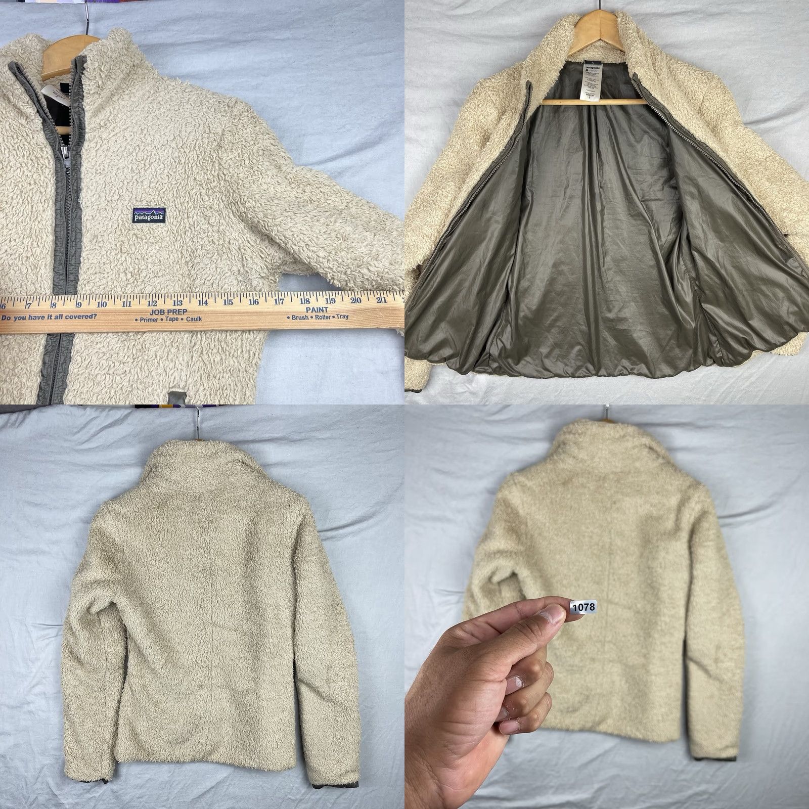 Patagonia Patagonia Jacket Womens Small Beige Los Lobos Fleece Full Zip Deep Pile 25595 Size S / US 4 / IT 40 - 8 Thumbnail