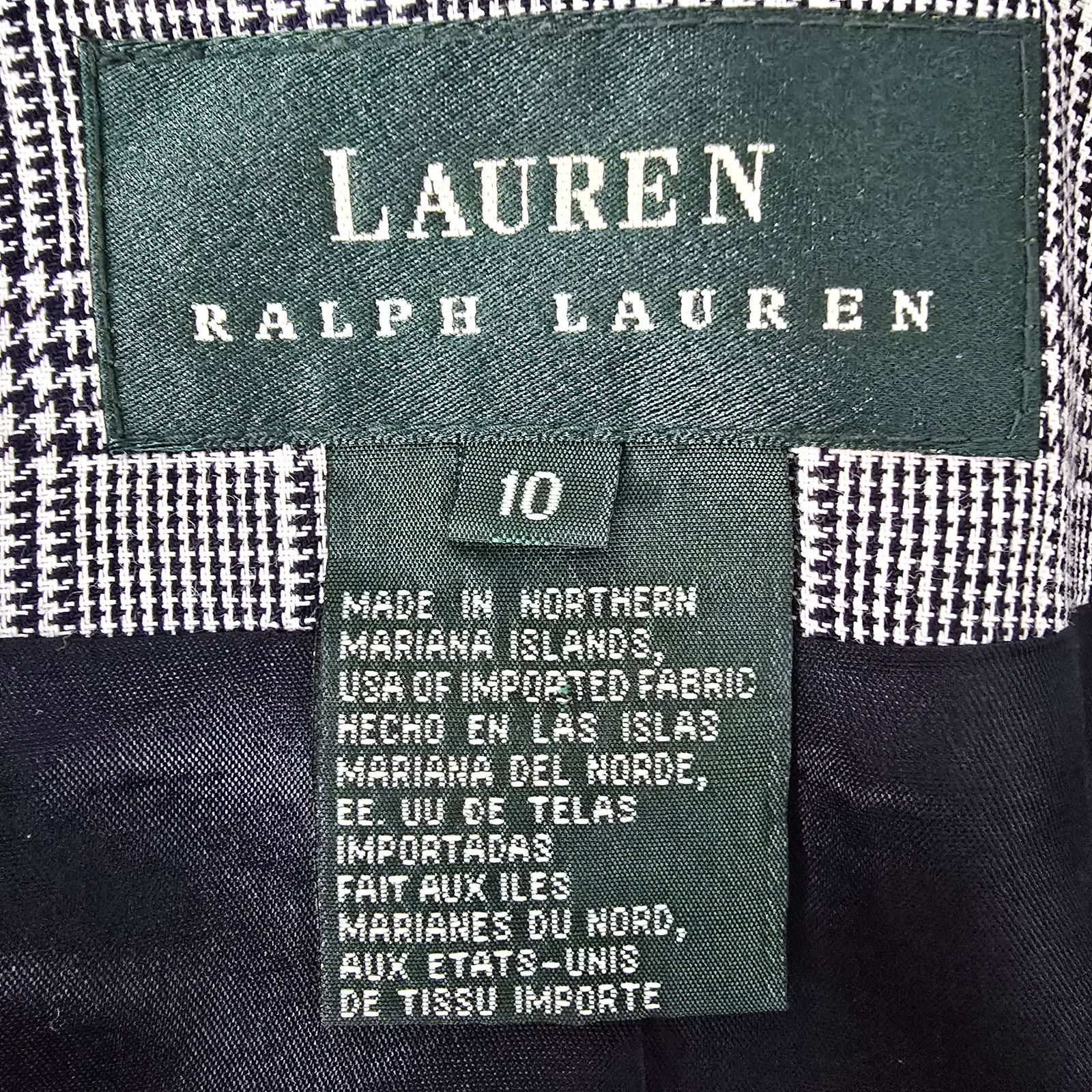 Lauren Ralph Lauren × Vintage Lauren Ralph Lauren Glen Plaid Blazer Jacket 10 Wool blend Size L / US 10 / IT 46 - 12 Thumbnail