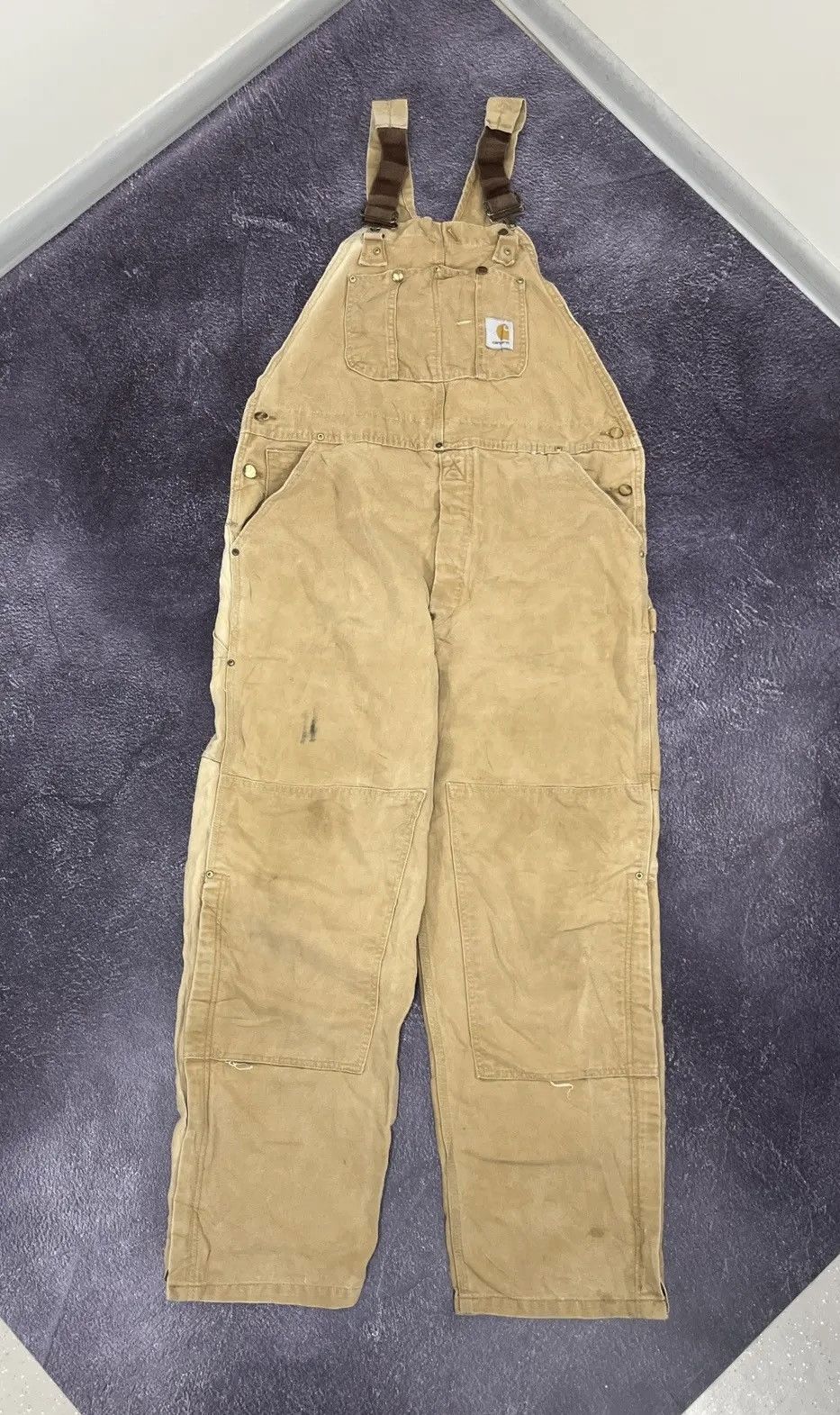 Carhartt × Vintage Vintage Carhartt Double Knee 90s American Hype Work Overall Size US 40 / EU 56 - 1 Thumbnail