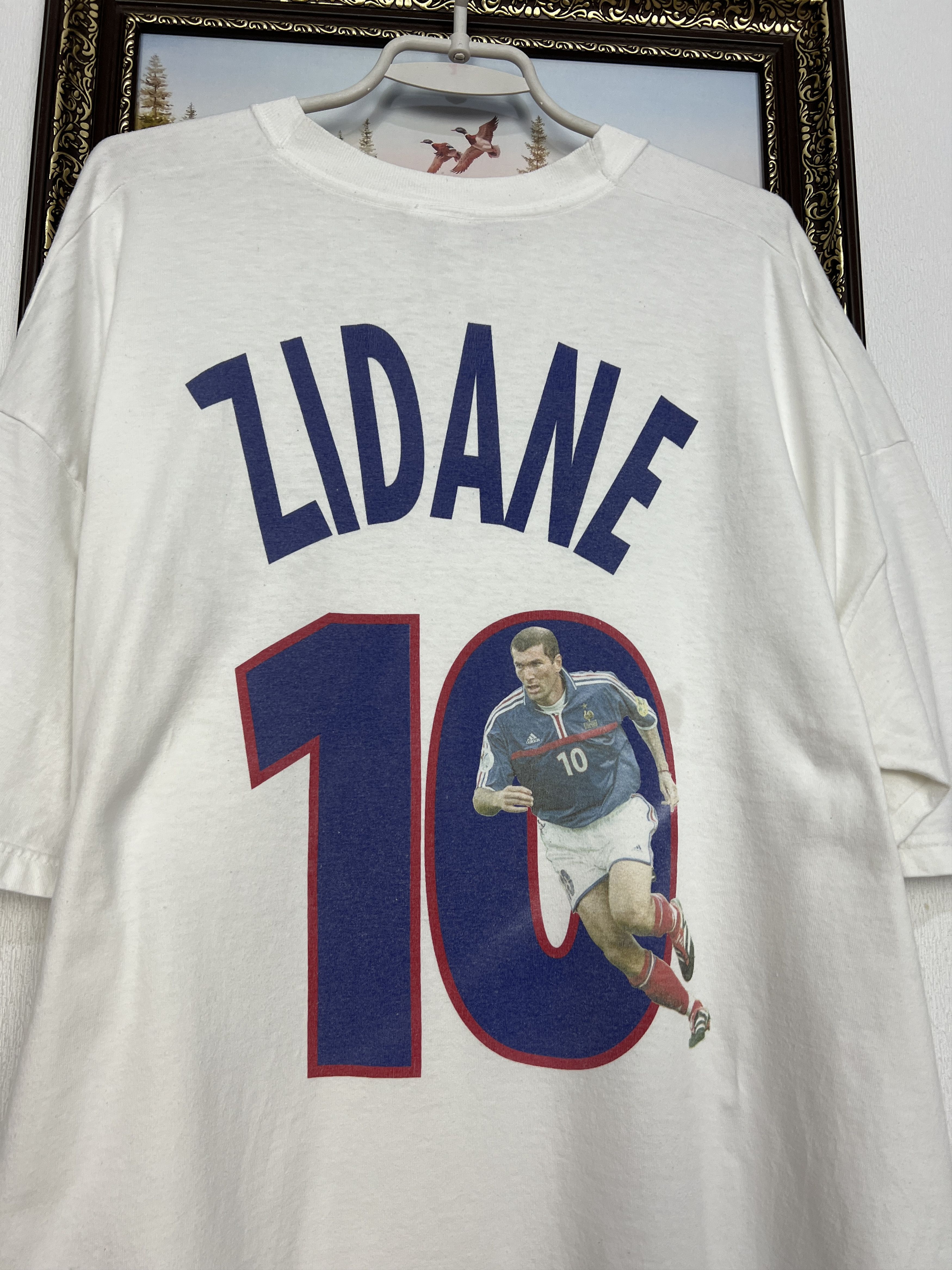 Adidas France Football Train Shirt #10 Zidane Soccer Jersey Size US XL / EU 56 / 4 - 10 Thumbnail