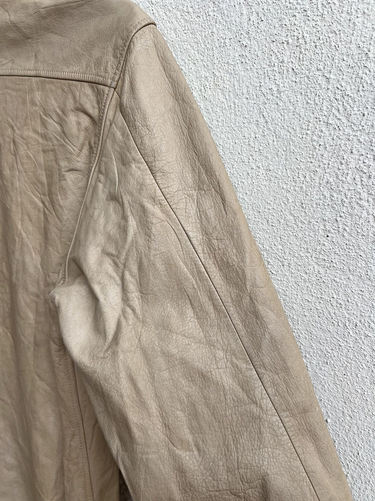 Leather Vintage Kazutaka Kato KAKA Fade Patina Cowhide Leather Shirt Size US M / EU 48-50 / 2 - 18 Thumbnail