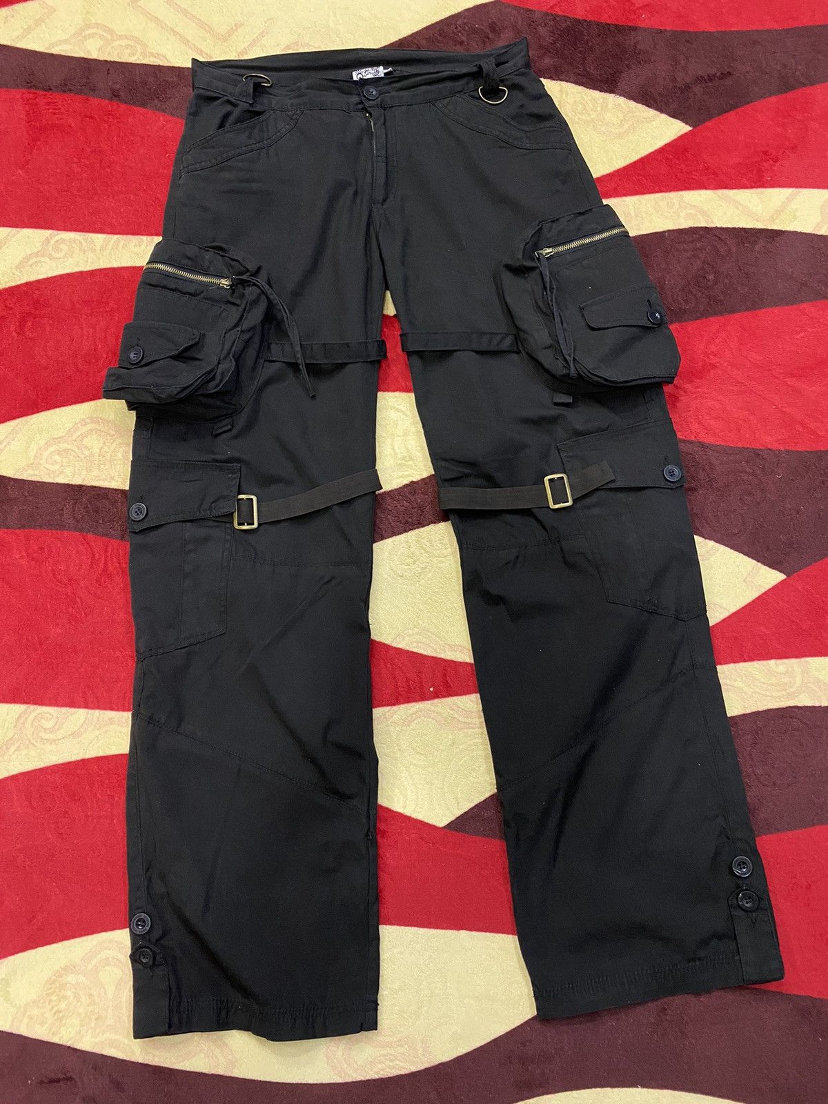 image of Archival Clothing Tactical Multipocket Bondage Pants (Action Lad Figure Inc) in Black (Size 34)