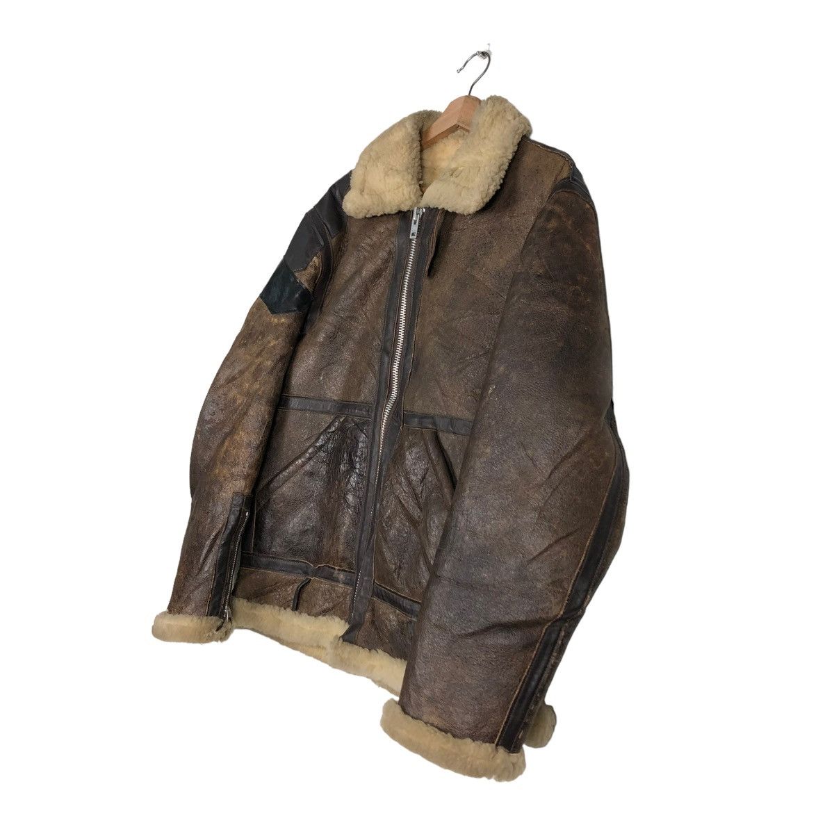 Schott 🔥VINTAGE B3 SHEARLING SHEEPSKIN LEATHER JACKET SCHOTT USA Size US M / EU 48-50 / 2 - 2 Thumbnail