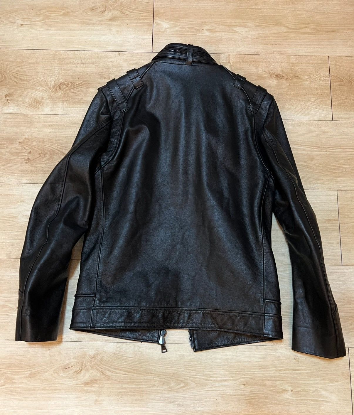 Balmain Balmain SS10 Decarnin Bondage strap Militant leather jacket Size US M / EU 48-50 / 2 - 2 Thumbnail