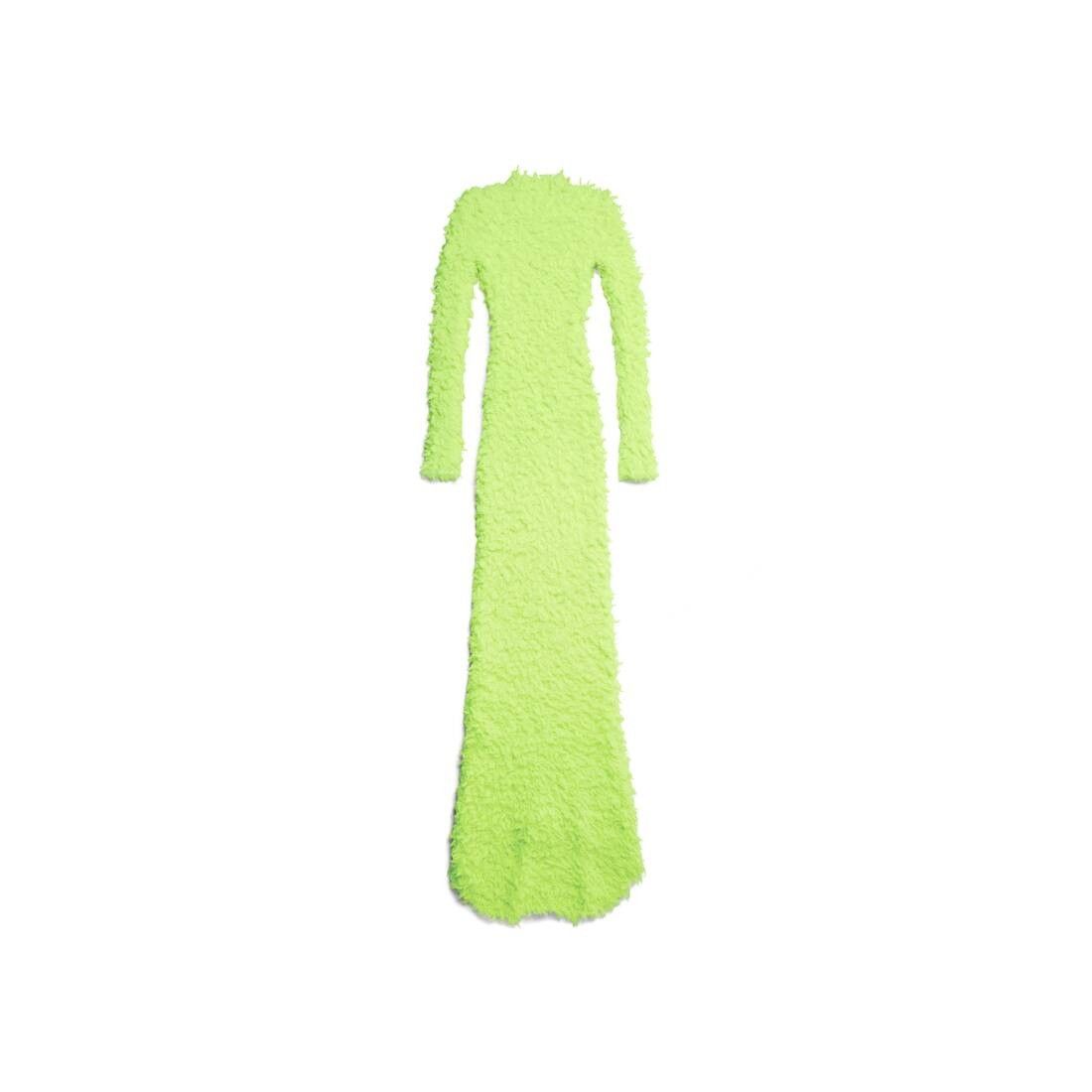 Balenciaga o1bcso1str0525 Fluffy Maxi Dress in Fluo Yellow Size M / US 6-8 / IT 42-44 - 6 Thumbnail