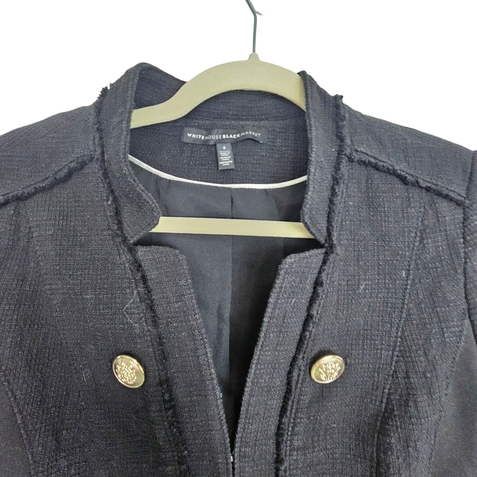 White House Black Market White House Black Market Crop Military Blazer 4 Classic Size S / US 4 / IT 40 - 2 Thumbnail