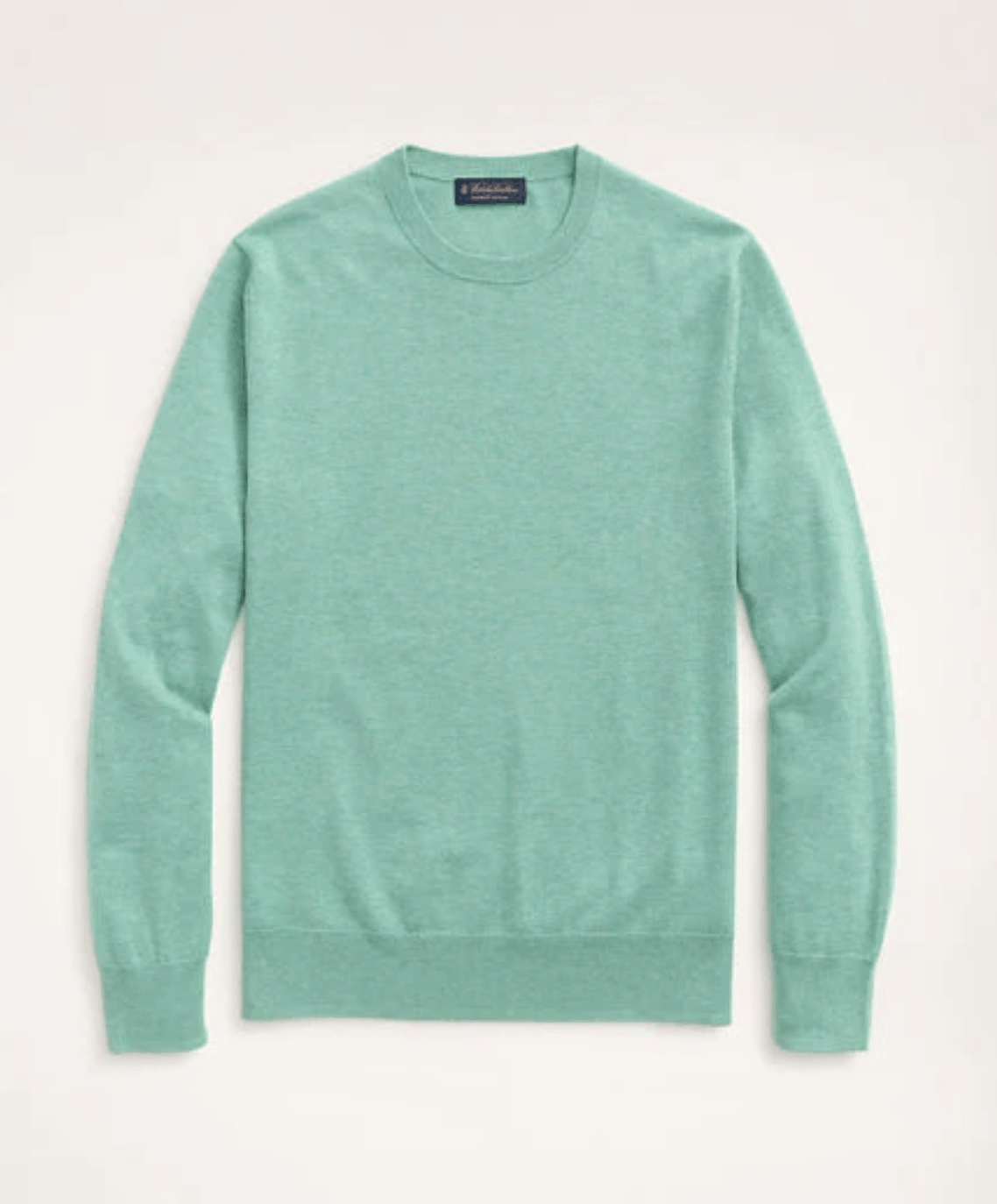 Brooks fashion Brothers Men’s Size 46 Teal 100% Lambswool Crew Neck Sweater