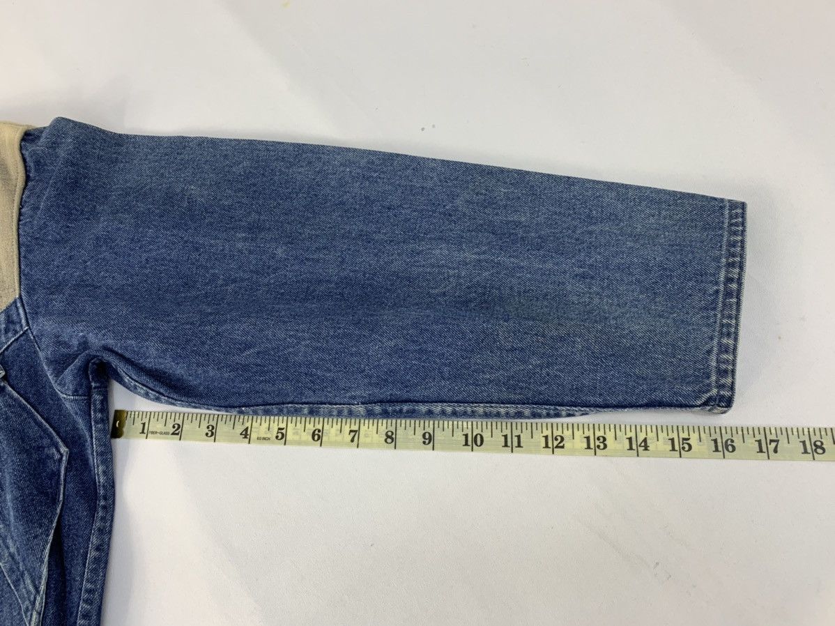 Japanese Brand Indigo Denim Jacket Classic Trucker Mix Leather Size US M / EU 48-50 / 2 - 10 Thumbnail