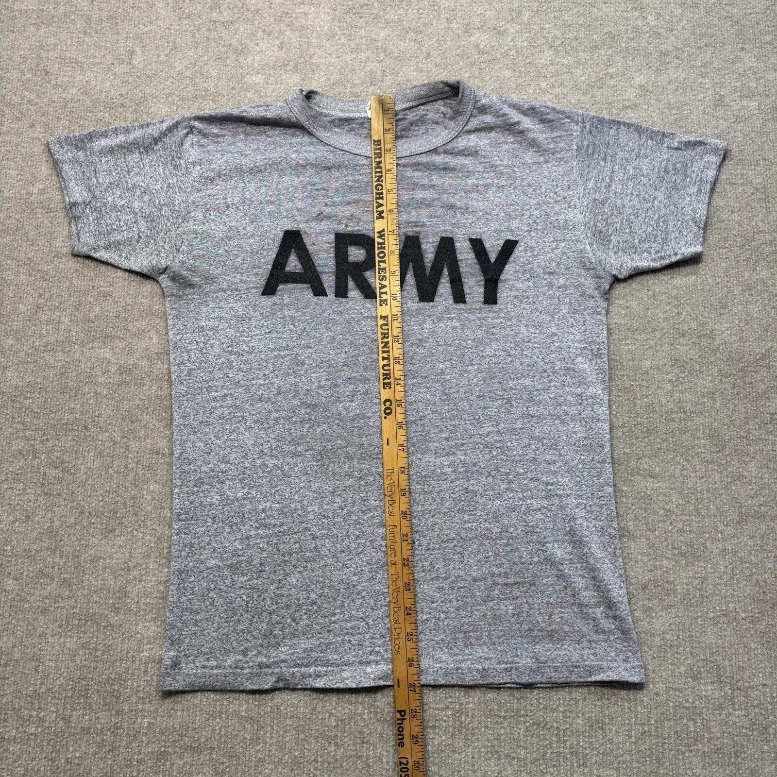 Champion US Army Gray Single Stitch Tee Vintage 1980s Size US M / EU 48-50 / 2 - 4 Thumbnail