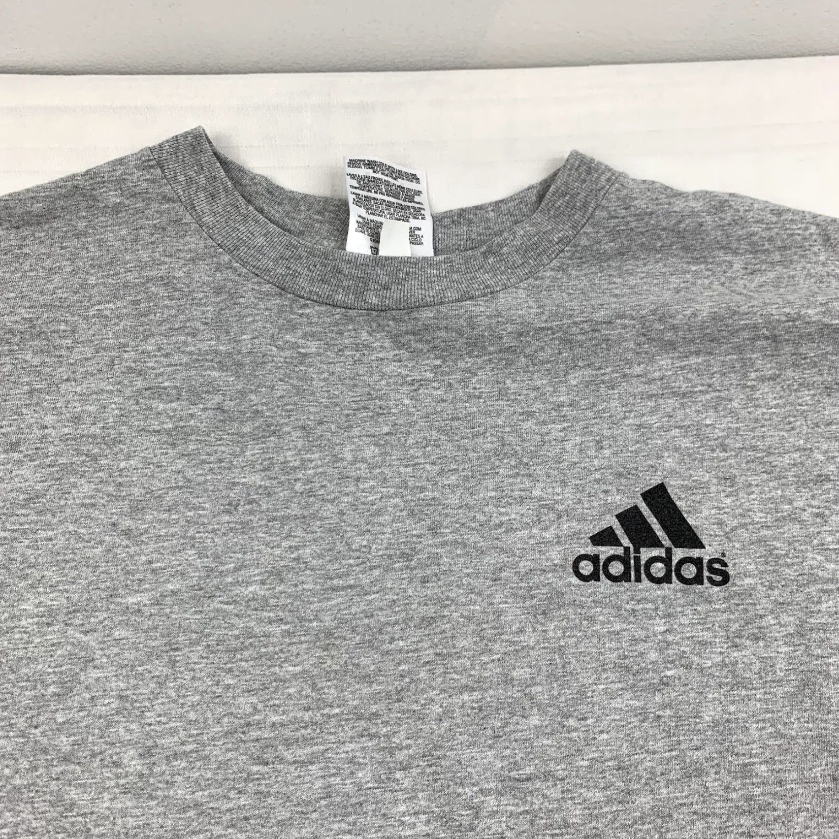 Adidas Vintage adidas T Shirt Adult Large Gray Dicks Sporting Goods Soccer Y2K Logo Size US L / EU 52-54 / 3 - 5 Thumbnail