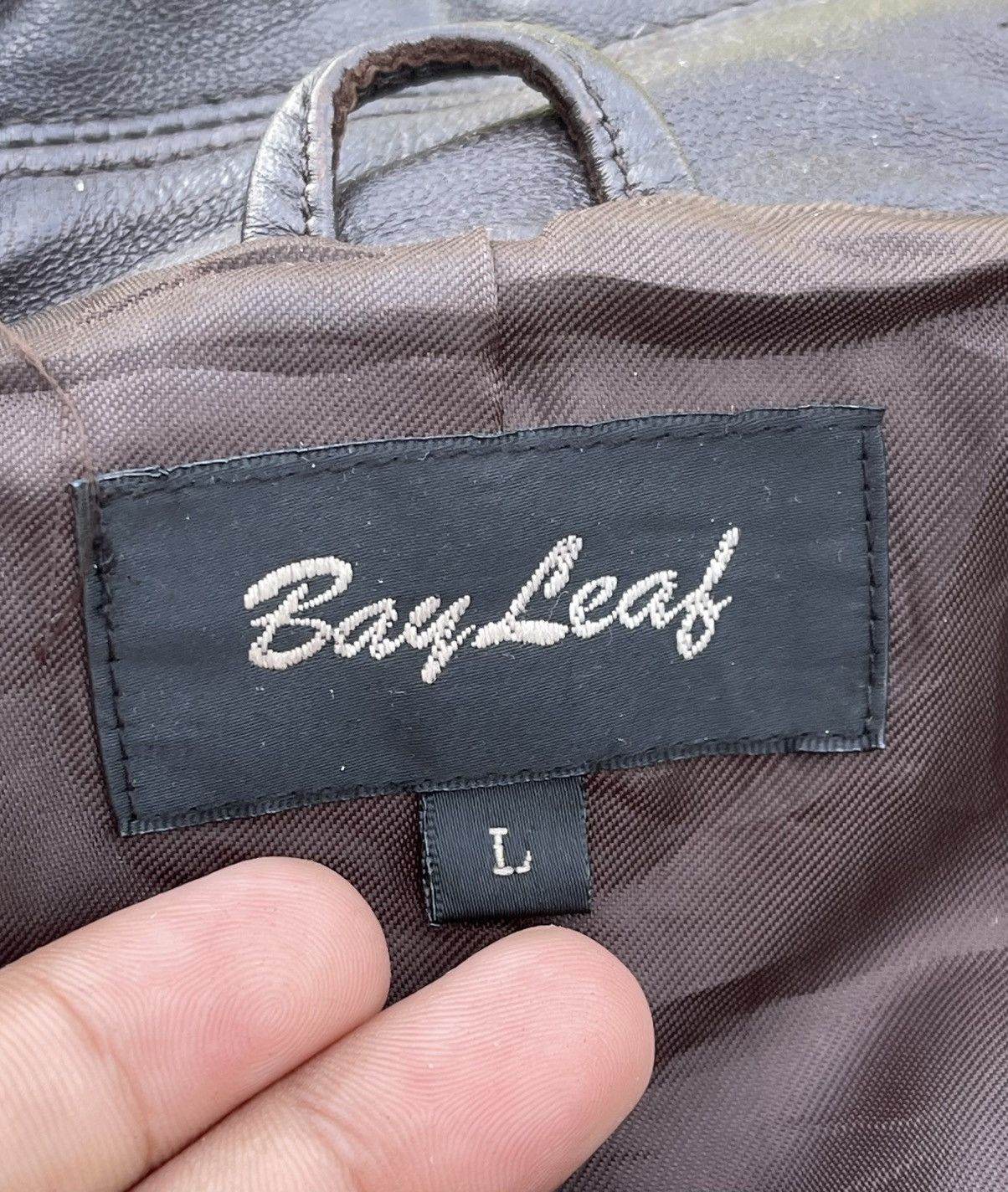 Japanese Brand Vintage Bay Leaf Sheepskin Leather Coat/Jacket Size US L / EU 52-54 / 3 - 10 Thumbnail