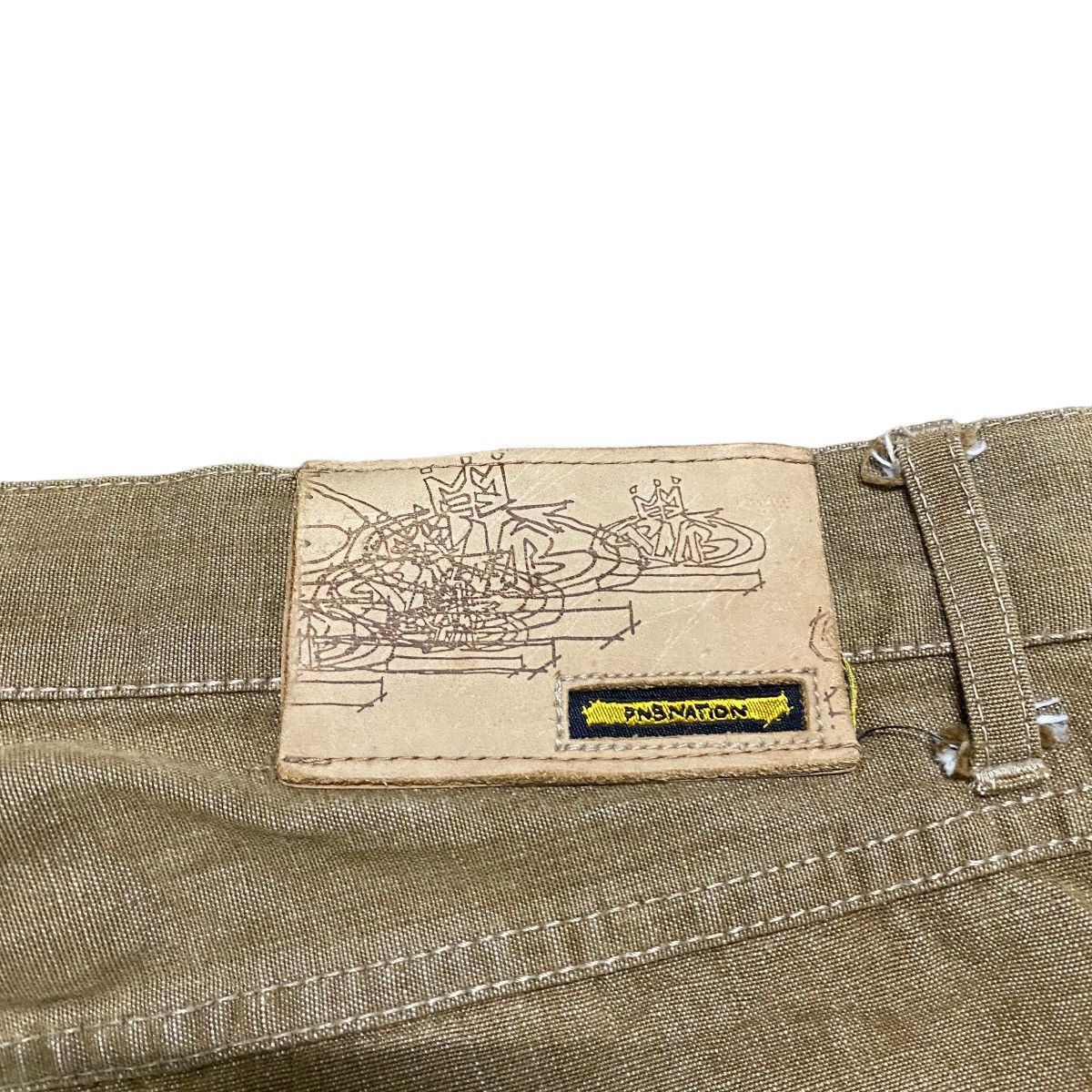 Vintage Vintage PNB NATION Canvas Cotton Baggy Skater Pants Selvedge Size US 33 - 17 Thumbnail