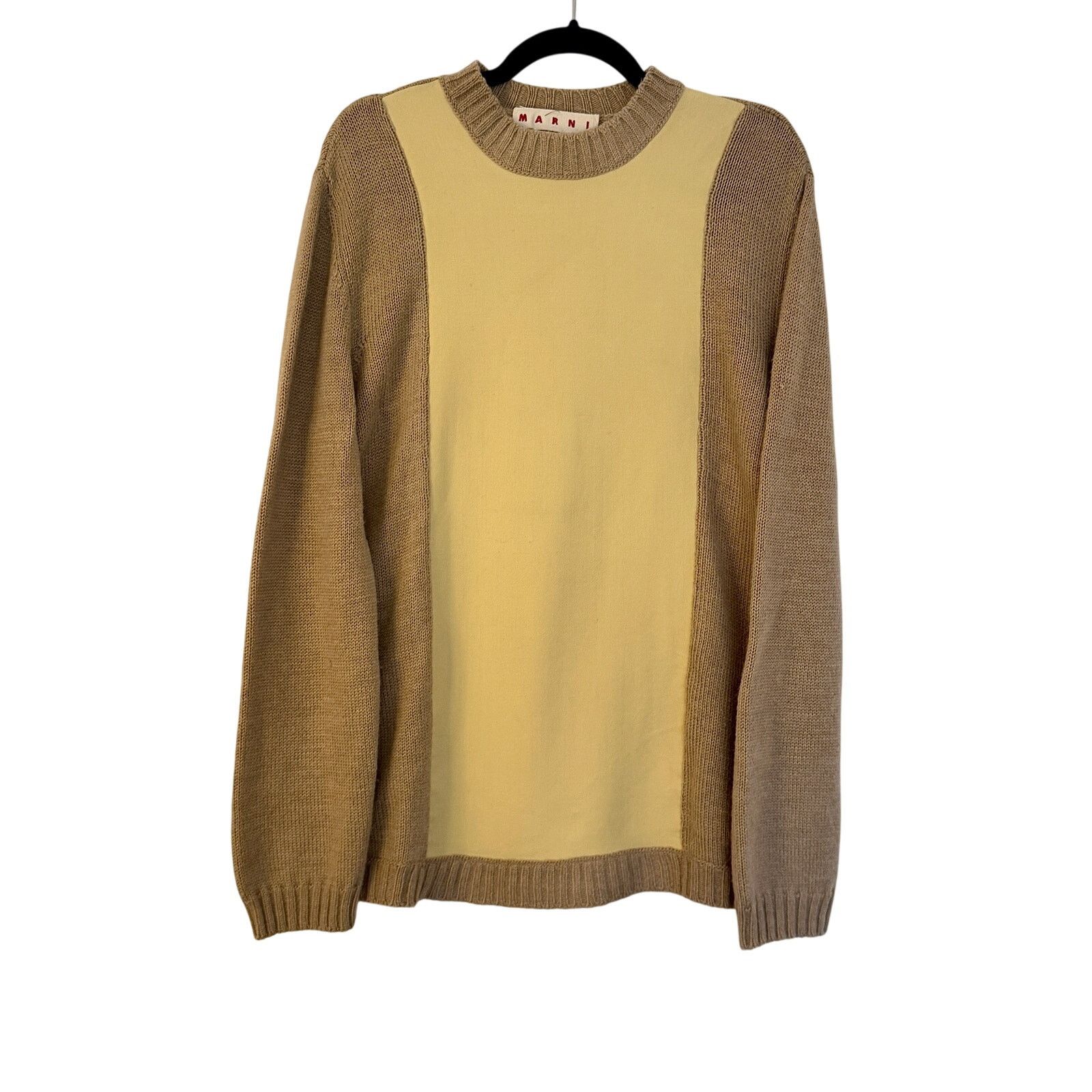 Marni Marni Beige and Yellow Knitted Sweater Size US M / EU 48-50 / 2 - 1 Thumbnail