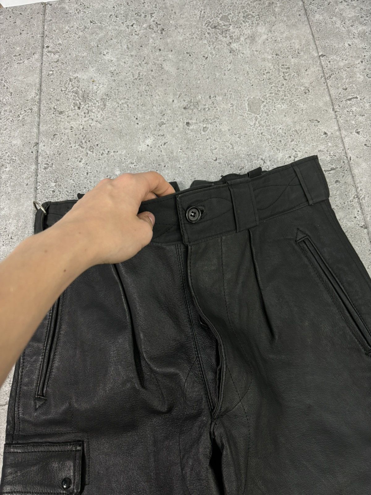 Japanese Brand × Vintage 2000s Swag Opium Avant Garde Japanese Leather Pants Moto Y2K Size US 34 / EU 50 - 7 Thumbnail