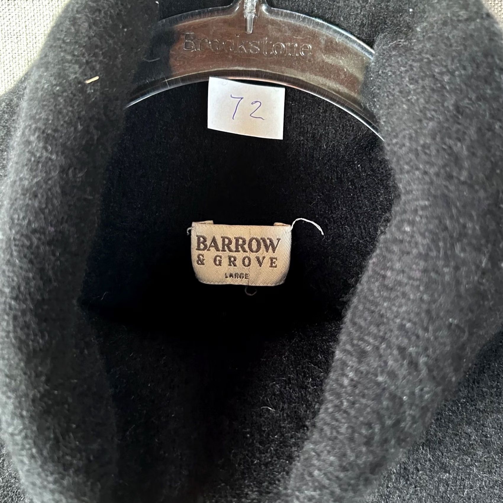 Barrow Barrow & Grove Black 100% Cashmere Turtleneck Sweater Womens Large Roll Neck Pullover Knit Long Sleeve Classic Fit Solid Size L / US 10 / IT 46 - 4 Thumbnail