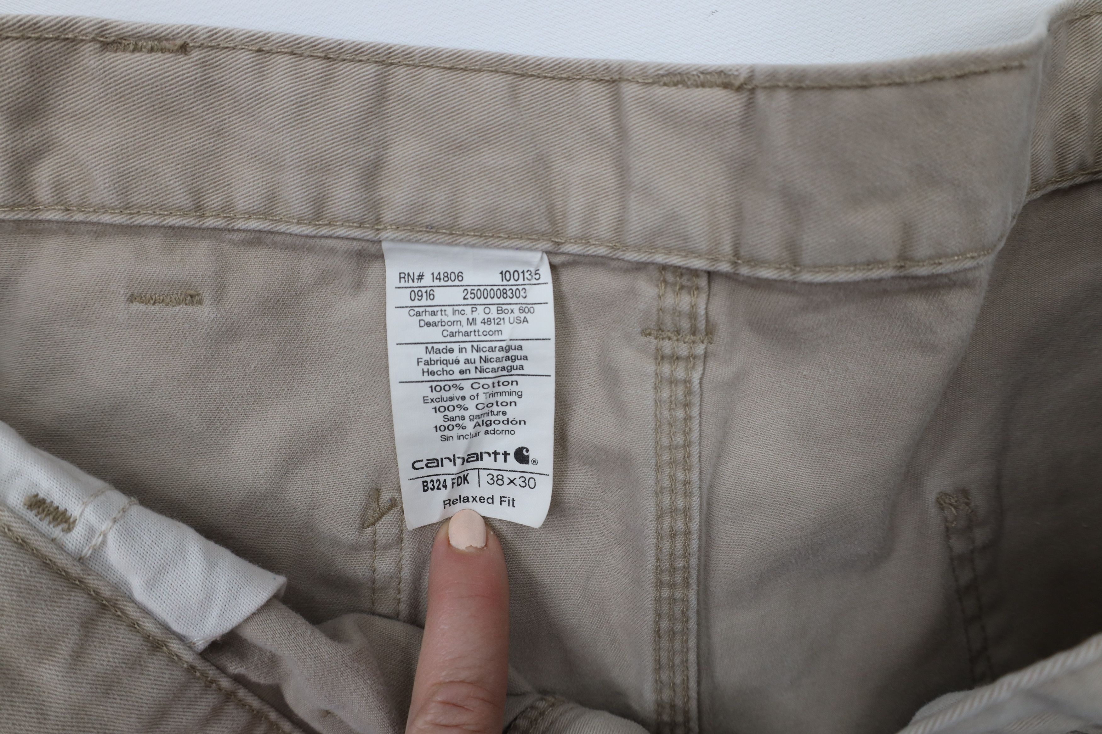 Carhartt × Vintage Vintage Carhartt Wide Leg Dungaree Chino Pants Beige Cotton Size US 38 / EU 54 - 9 Thumbnail