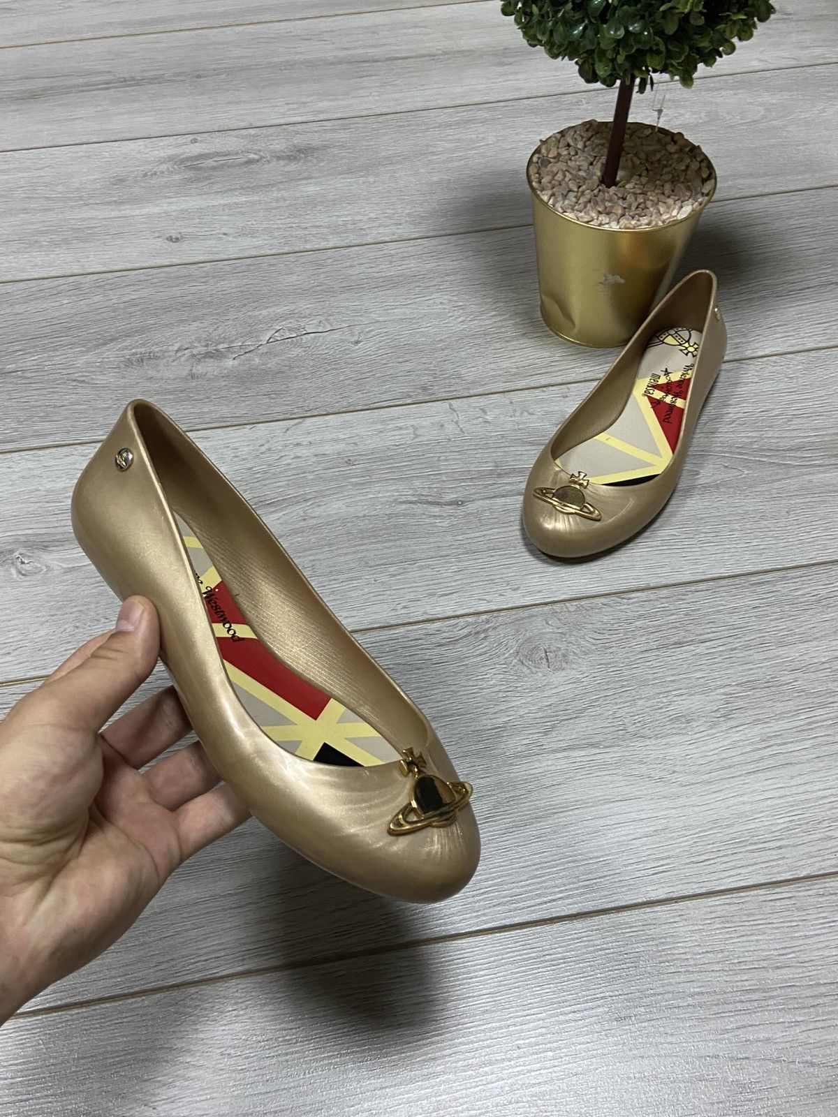 Melissa × Vivienne Westwood Vivienne Westwood x Melissa ballet flats big gold Orb Size US 7 / IT 37 - 1 Thumbnail