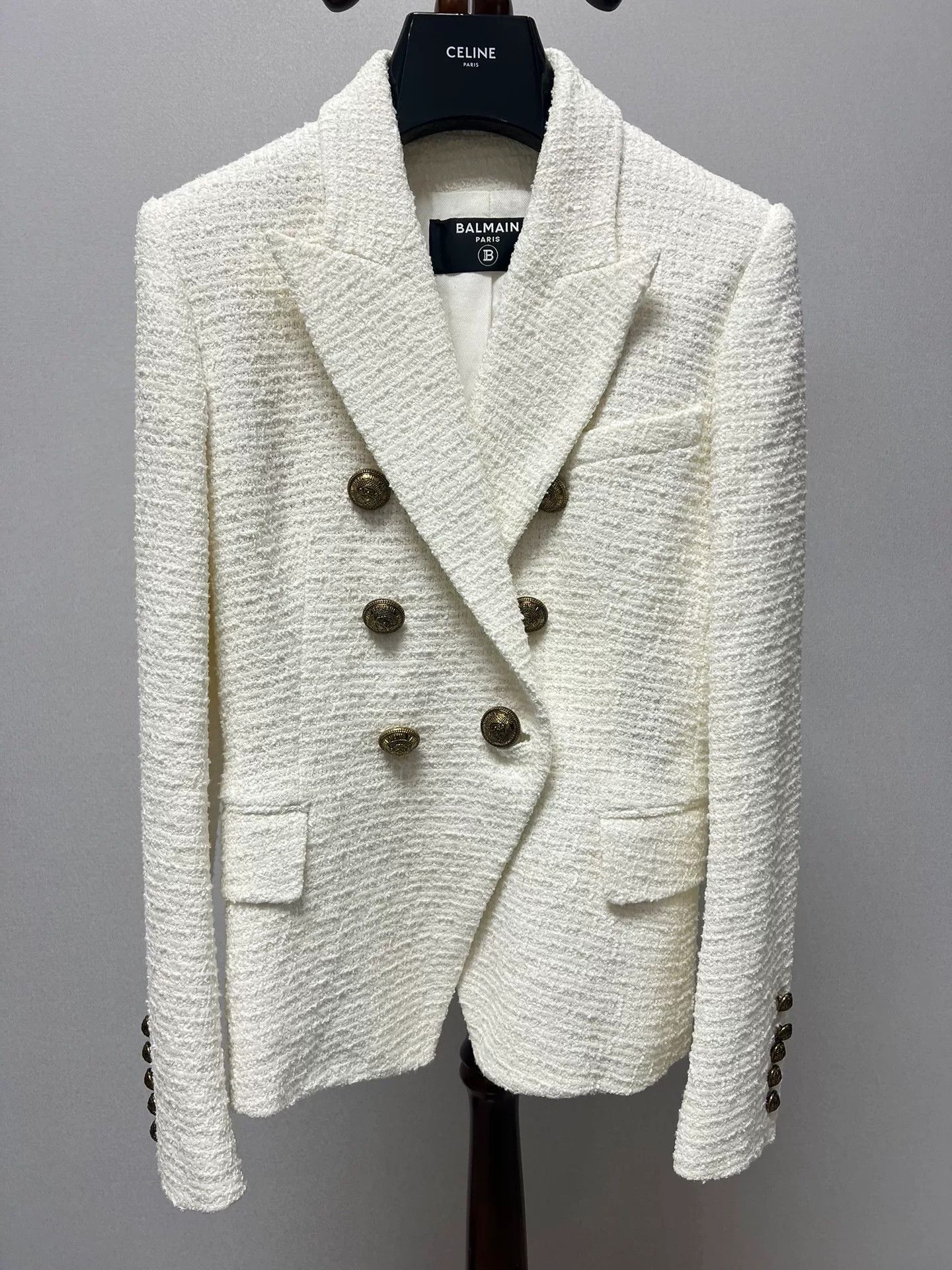 Balmain Balmain White Gold Button Lapel Blazer 38 Size S / US 4 / IT 40 - 1 Thumbnail