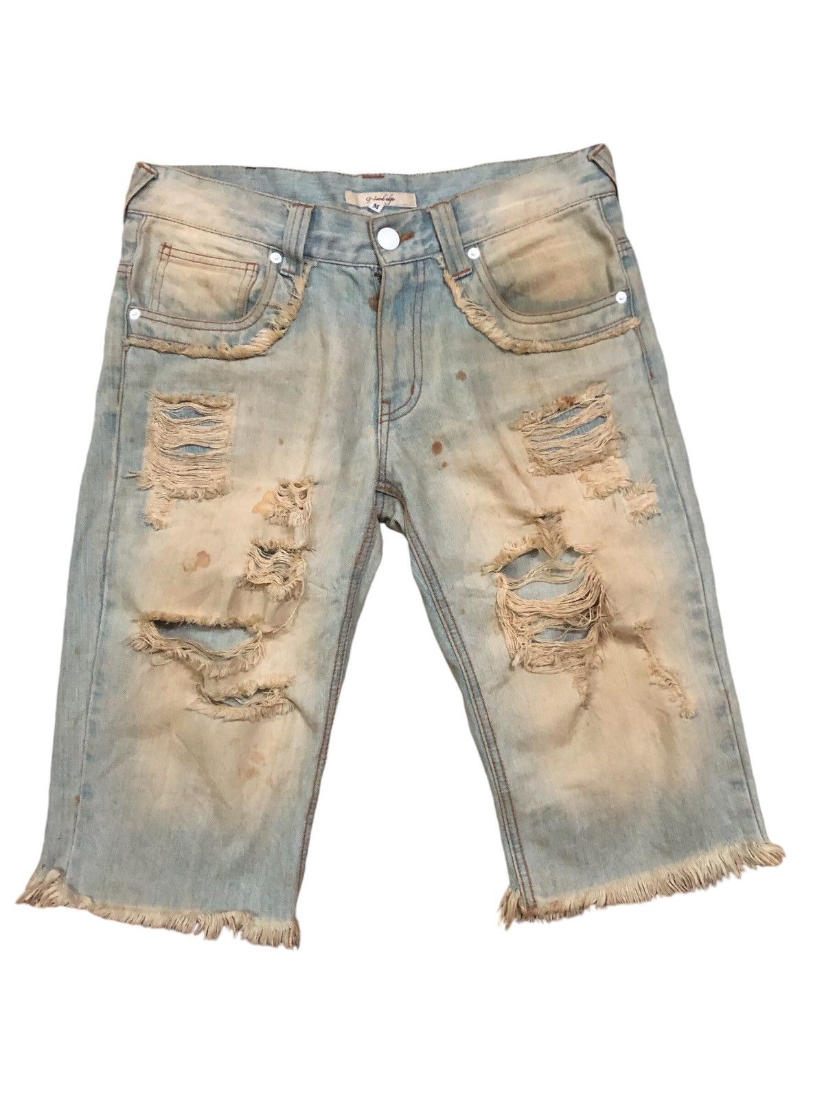 G-land edge Rusty Mud Mad lgb Style Distressed Denim Pants