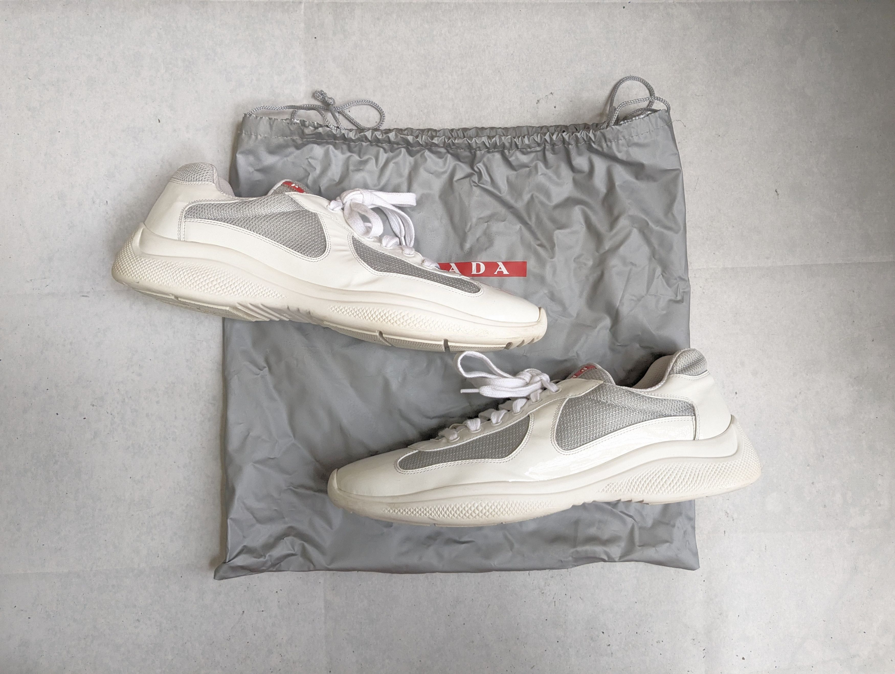 Prada Prada America's Cup Sneakers White Patent Leather 13 Size US 13 / EU 46 - 1 Thumbnail