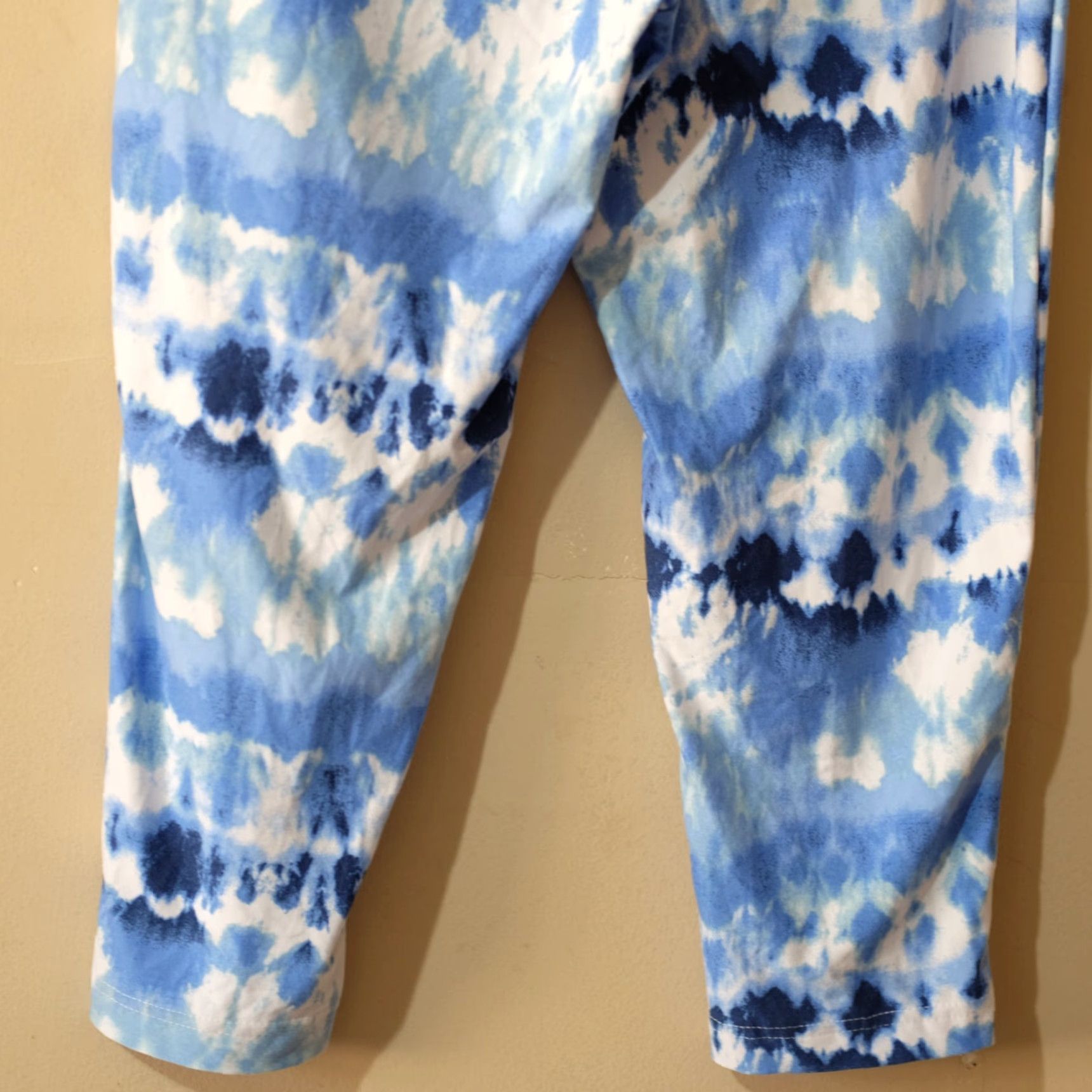 Vintage NWOT Terra & Sky Capri Leggings Tie Dye Blue/White Women's 0X #p95-227 Size 40" / US 18 - 6 Thumbnail