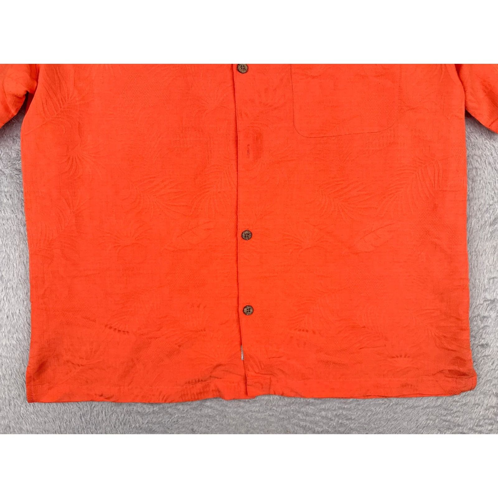Harley Davidson VINTAGE Joe Marlin Shirt Mens Extra Large Orange Floral Harley Davidson & Flag Patch Button-Up Casual Hawaiian 2XL Mens Size US XXL / EU 58 / 5 - 5 Thumbnail