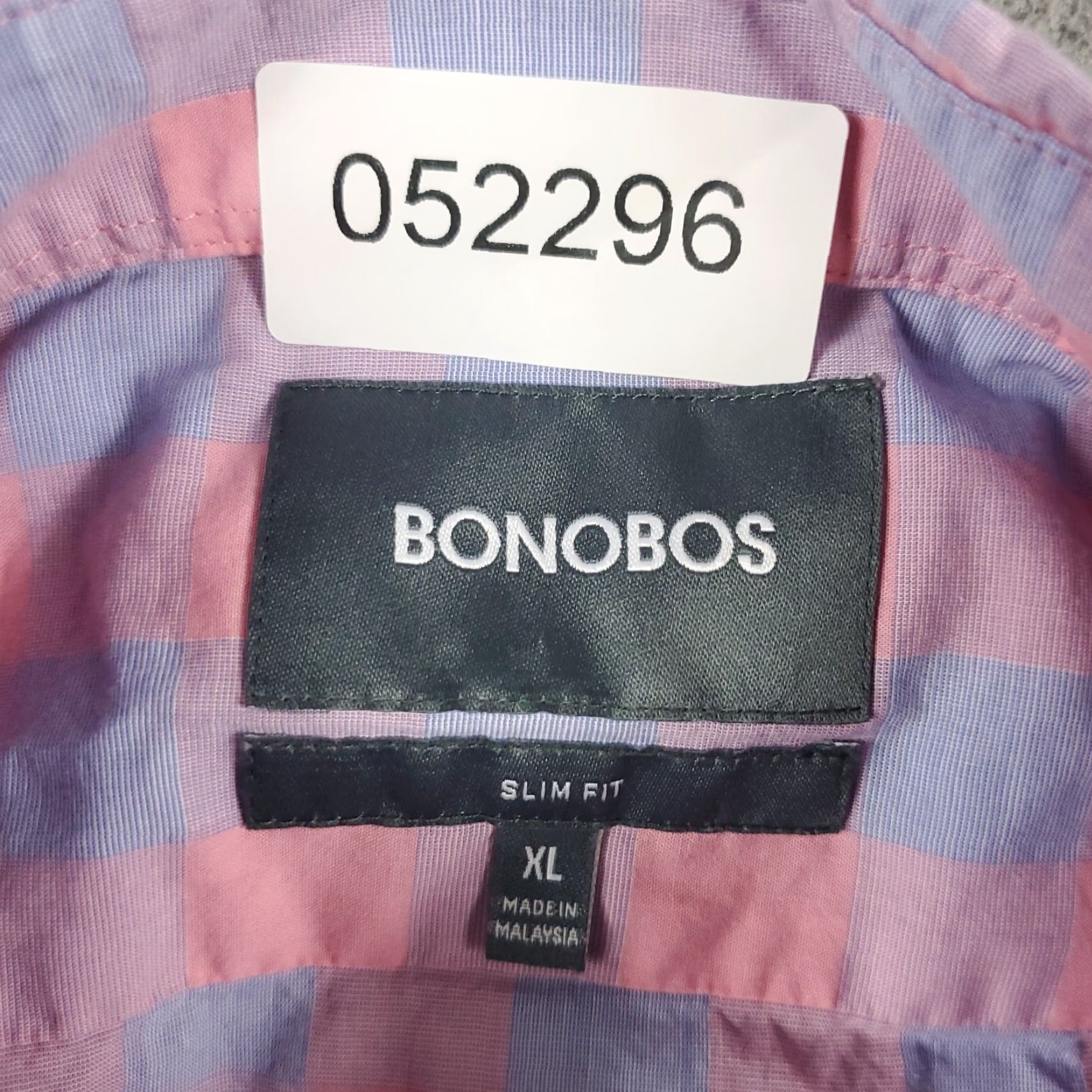 Bonobos Bonobos Button-Up Shirt Mens XL Pink Blue Check Long Sleeve Casual Modern Size US XL / EU 56 / 4 - 6 Thumbnail