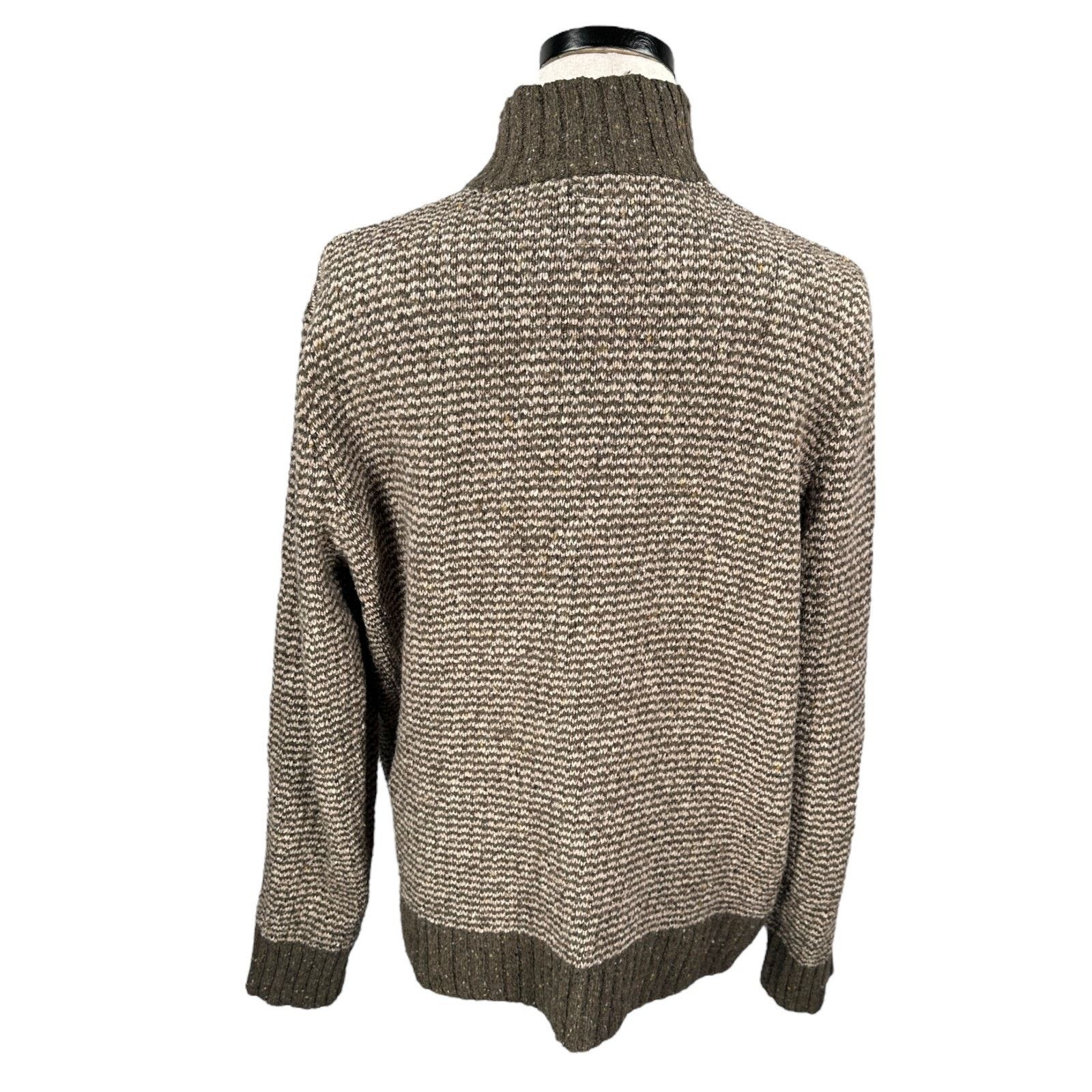 Gap Vintage Gap 1/4 Zip Sweater Men Large Brown Wool Y2K 2007 Size US L / EU 52-54 / 3 - 2 Thumbnail